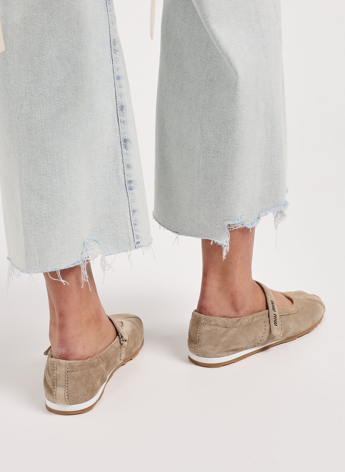 High-waisted cropped jeans 7 FOR ALL MANKIND Blue