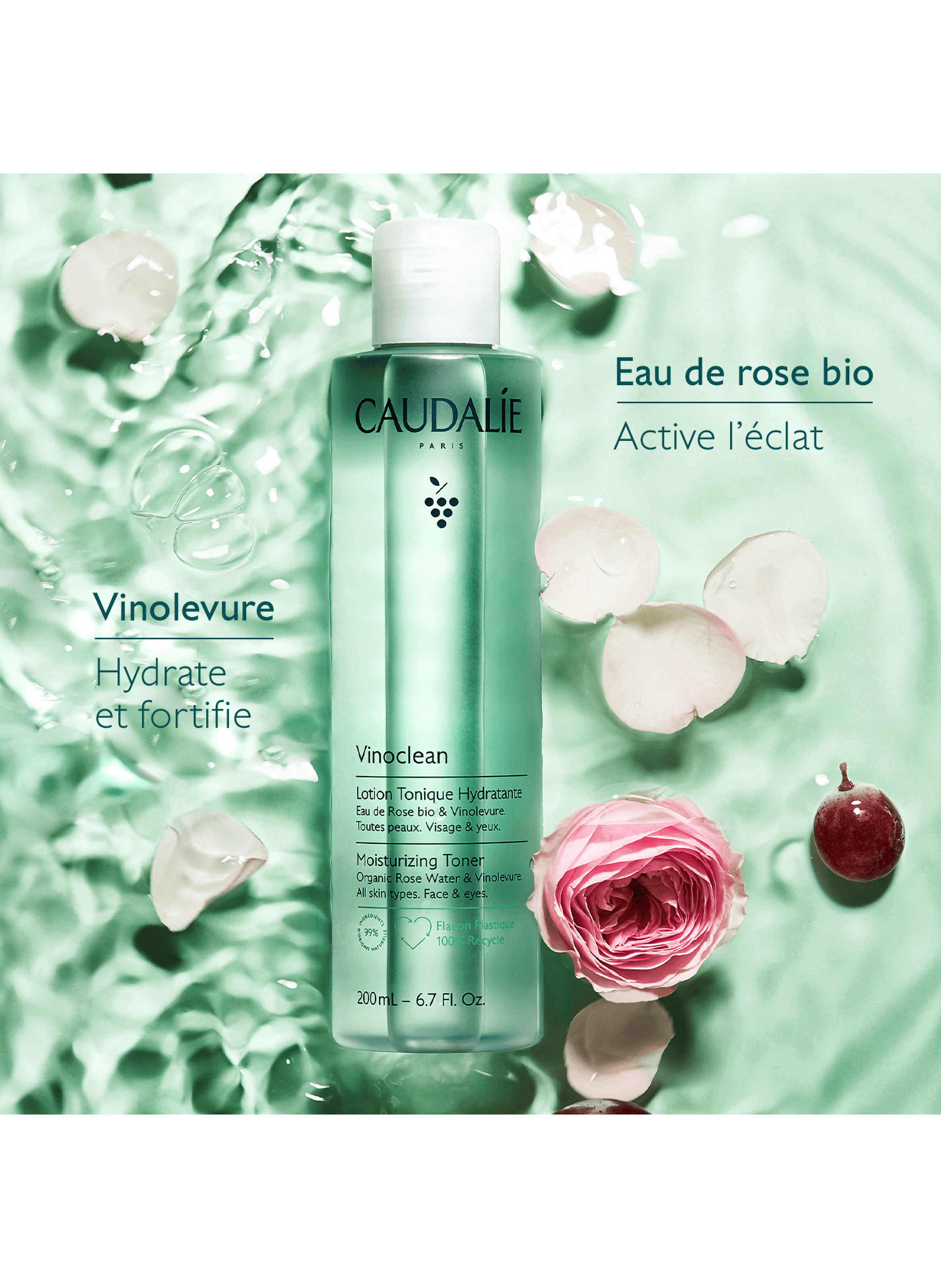 Vinoclean Hydrating Toning Lotion CAUDALIE No color