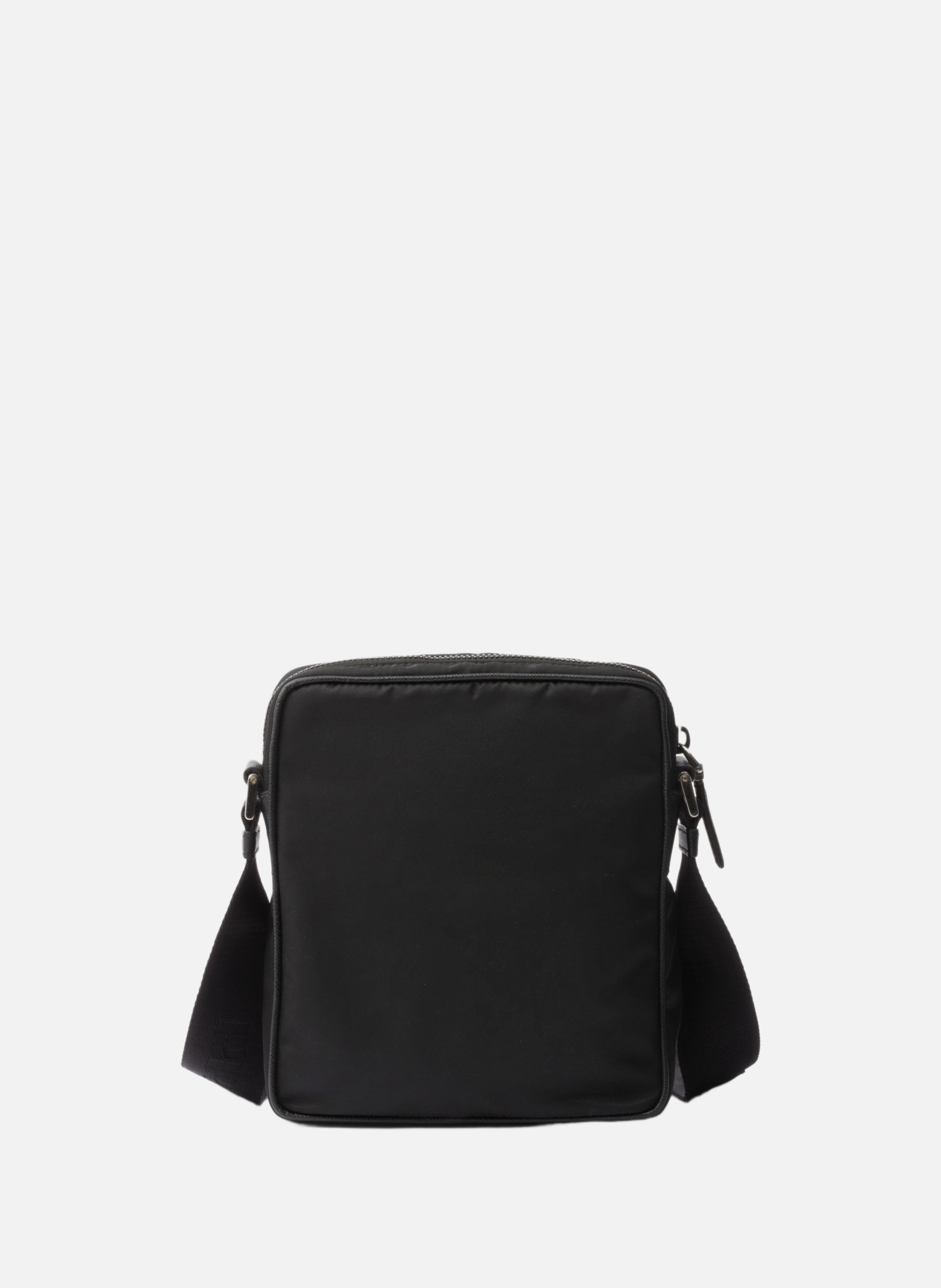 Sac porté épaule en re-nylon et saffiano PRADA Noir