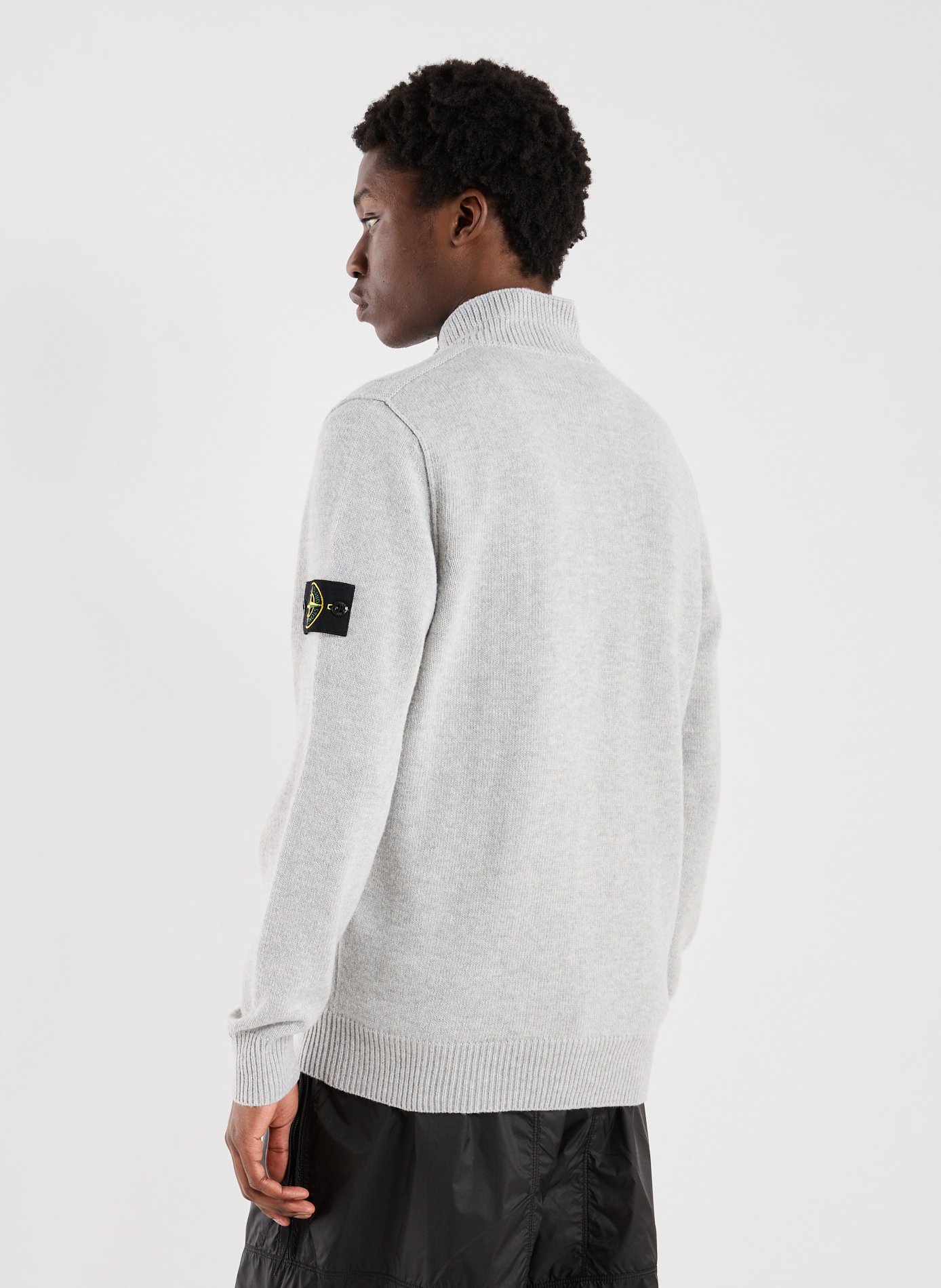 Turtleneck sweater with buttons STONE ISLAND Grey