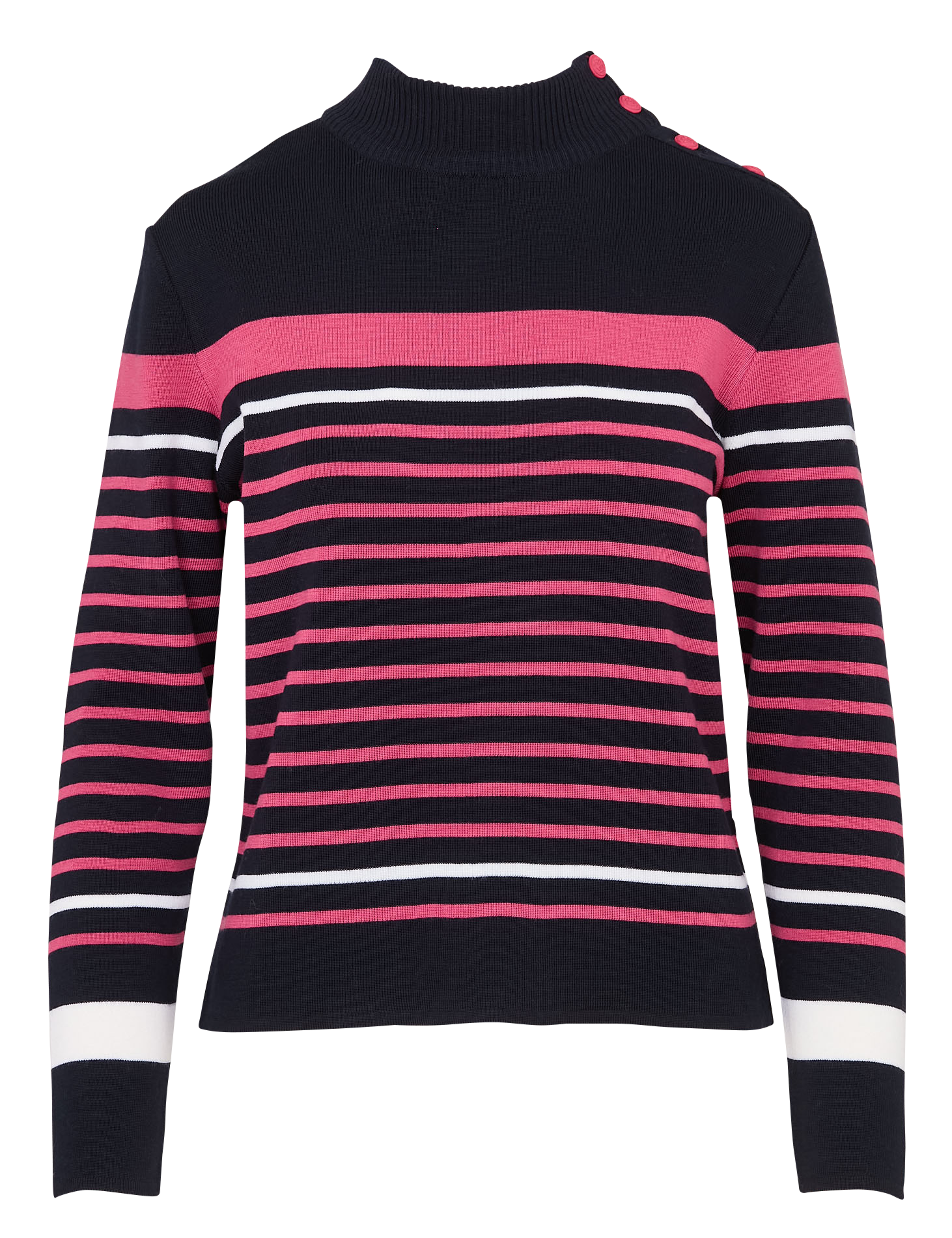 Pull marin col montant en laine ARMOR-LUX Bleu