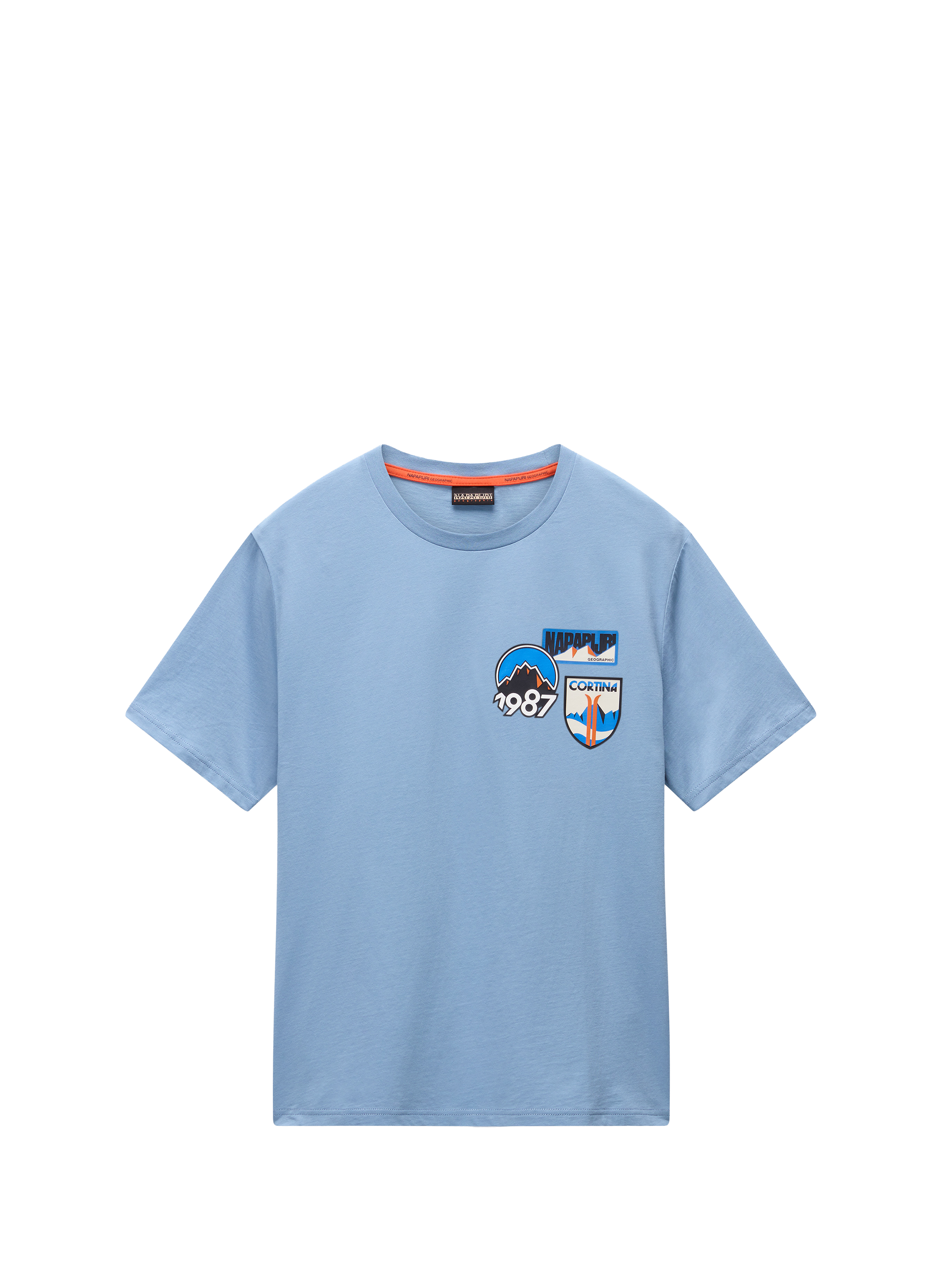 Oversized Printed T-shirt NAPAPIJRI Blue