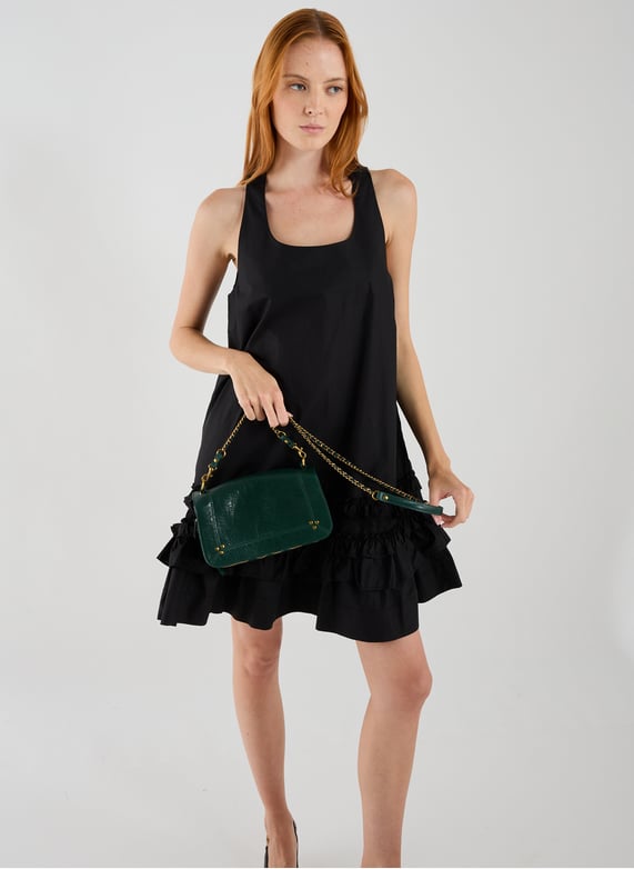 Sac à bandoulière Bobi en cuir | Vert by JÉRÔME DREYFUSS Sac à bandoulière Bobi en cuir Vert