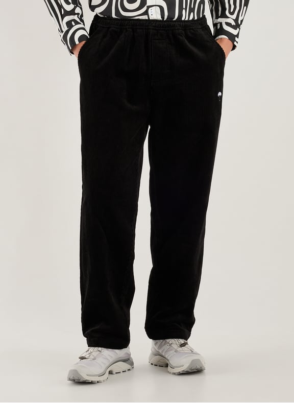Cotton blend straight trousers Black by HELAS CAPS HELAS CAPS Cotton blend straight trousers Black