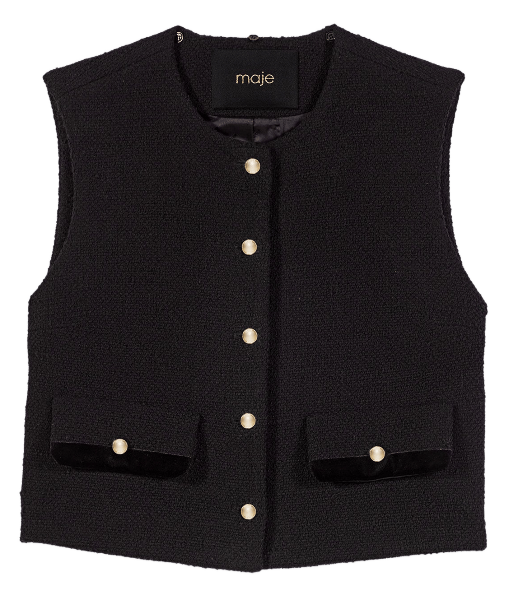 Gilet col rond Noir