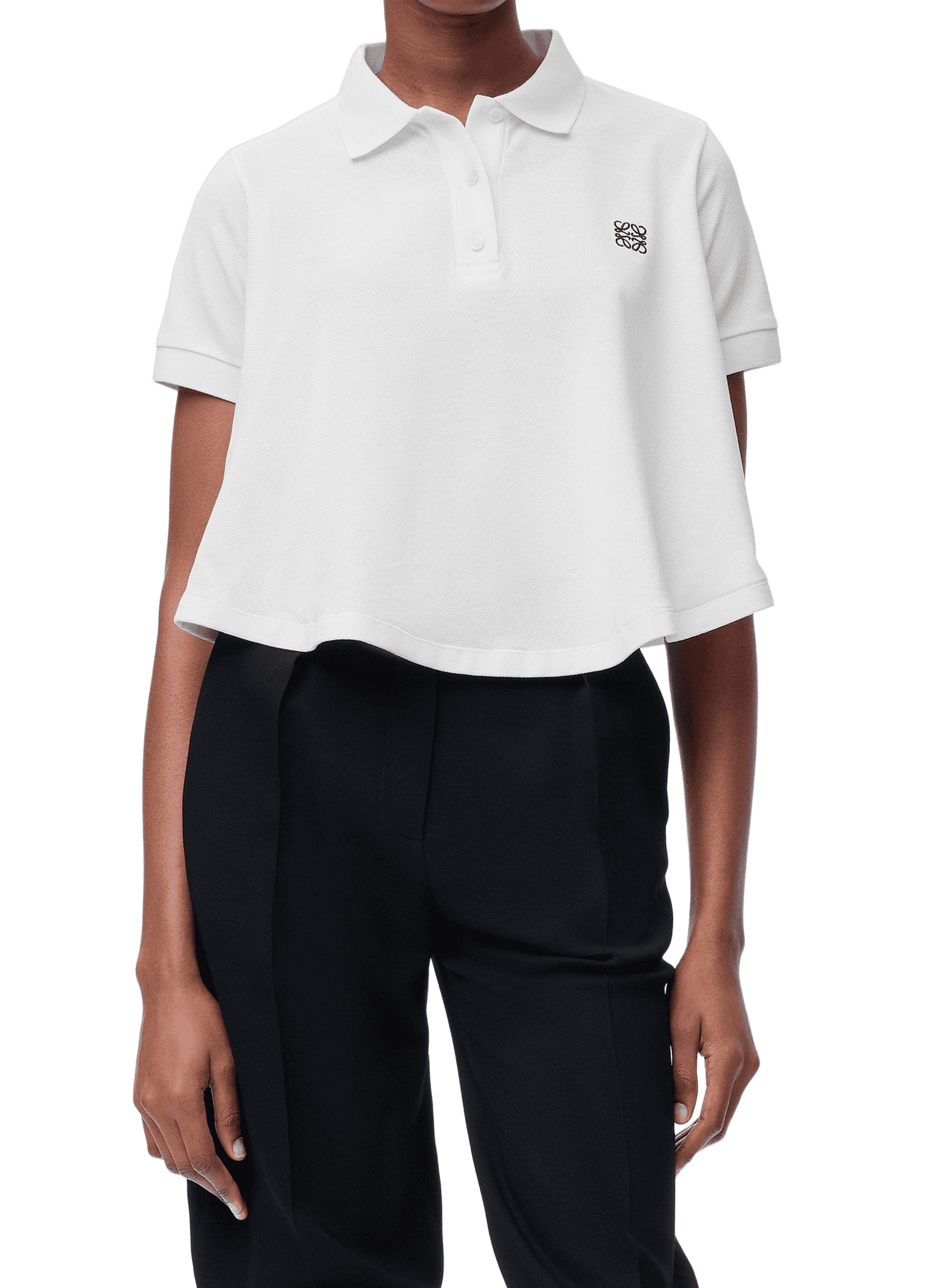 LOEWE A-line cotton blend polo White