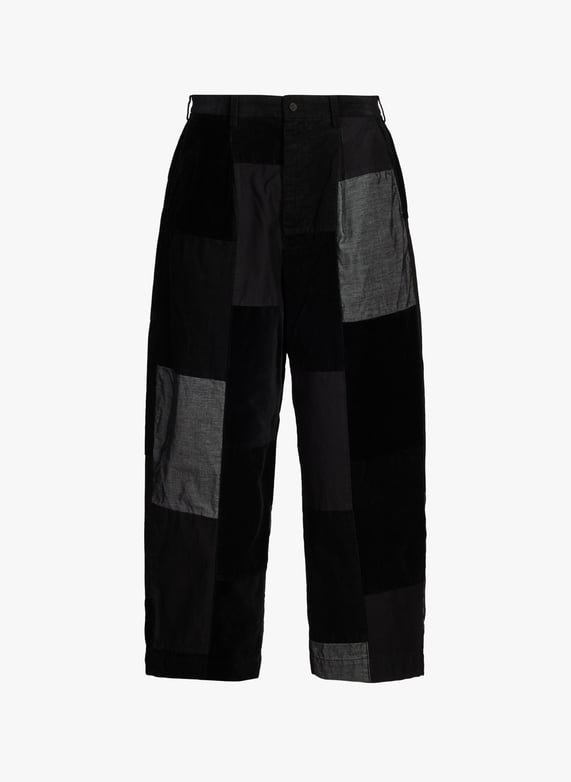 Pantalon patchwork en coton | Noir by COMME DES GARCONS HOMME Pantalon patchwork en coton Noir