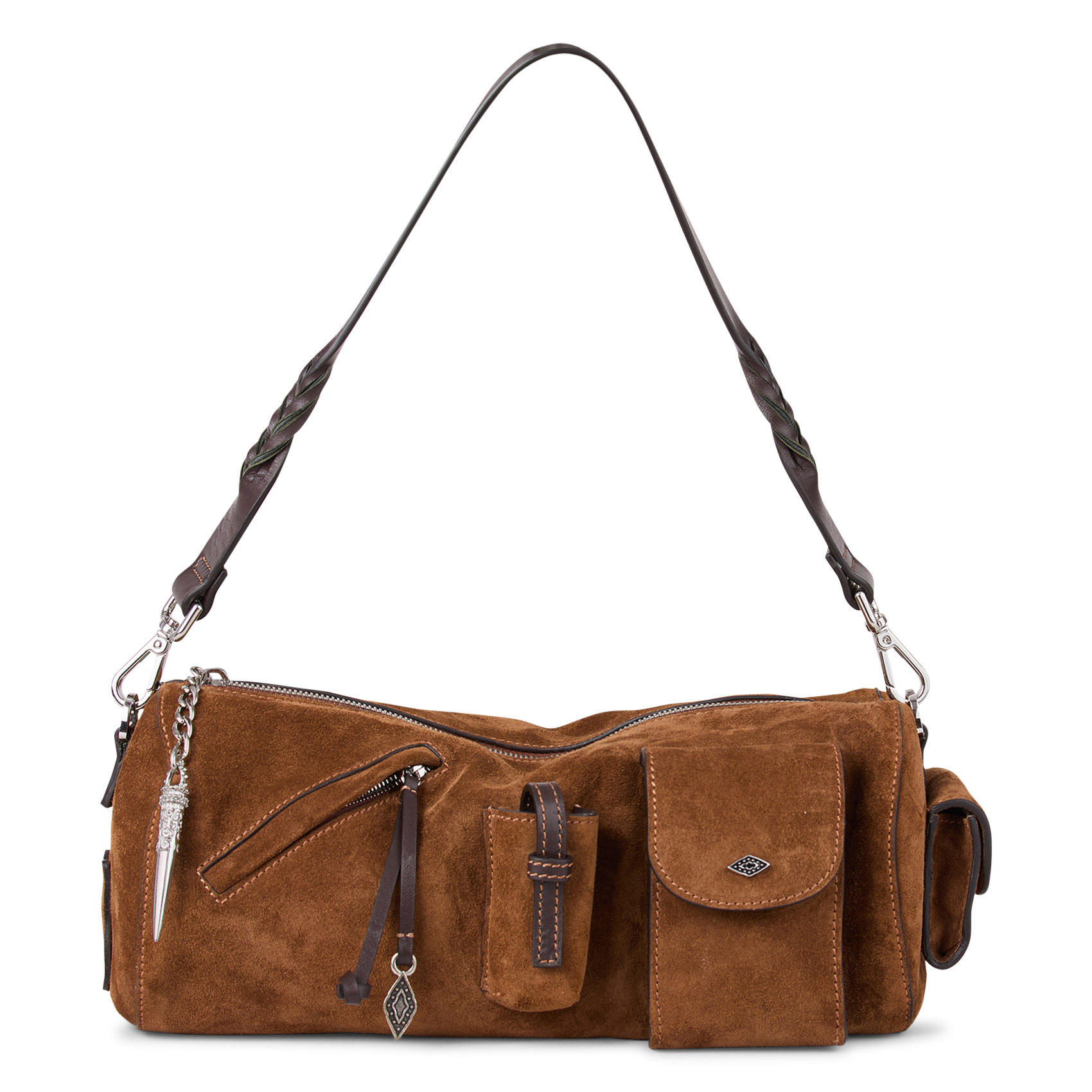 Sac polochon suédé à poches beni s BA&SH Marron