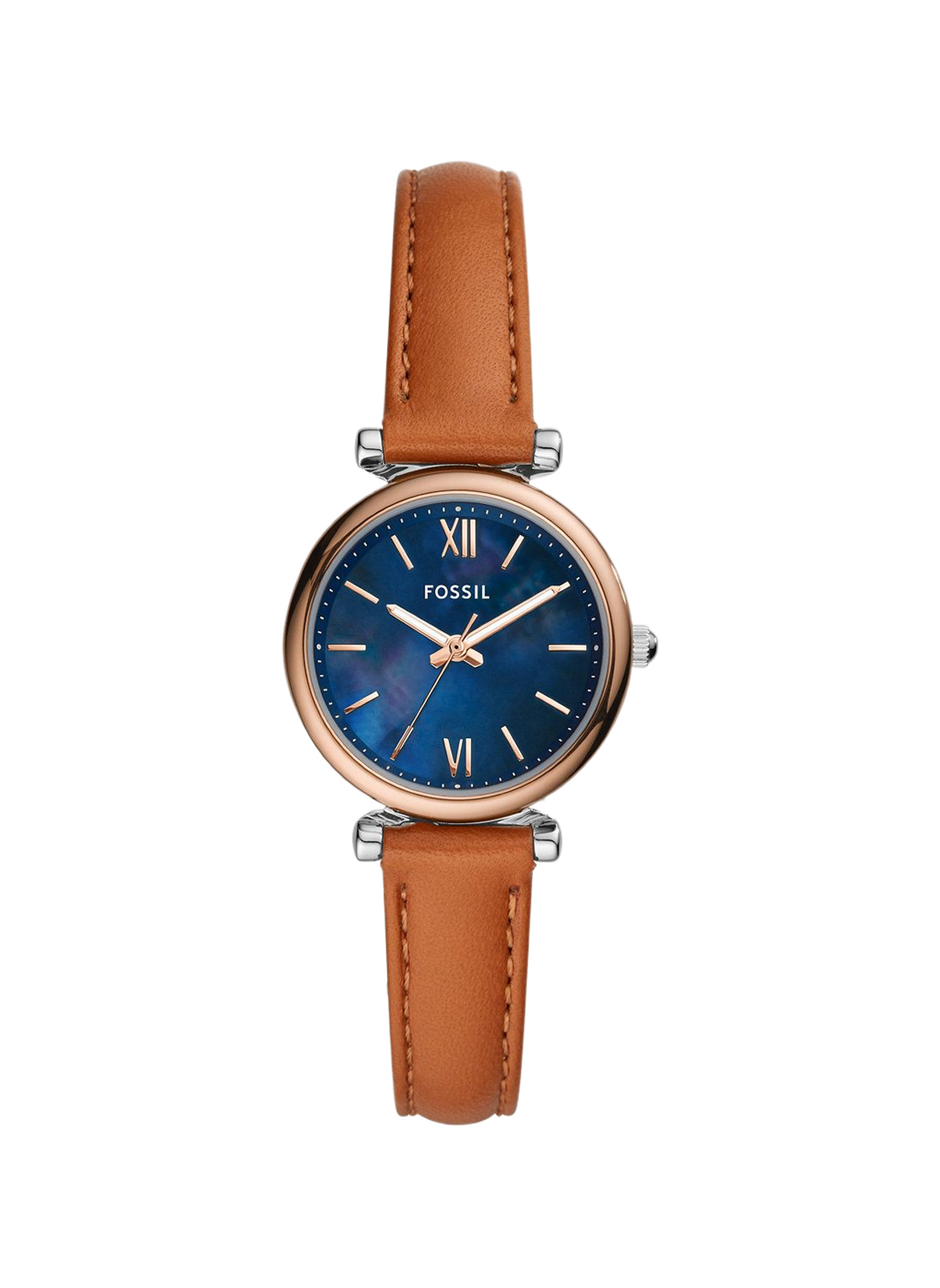 Montre quartz classique en cuir FOSSIL Bleu