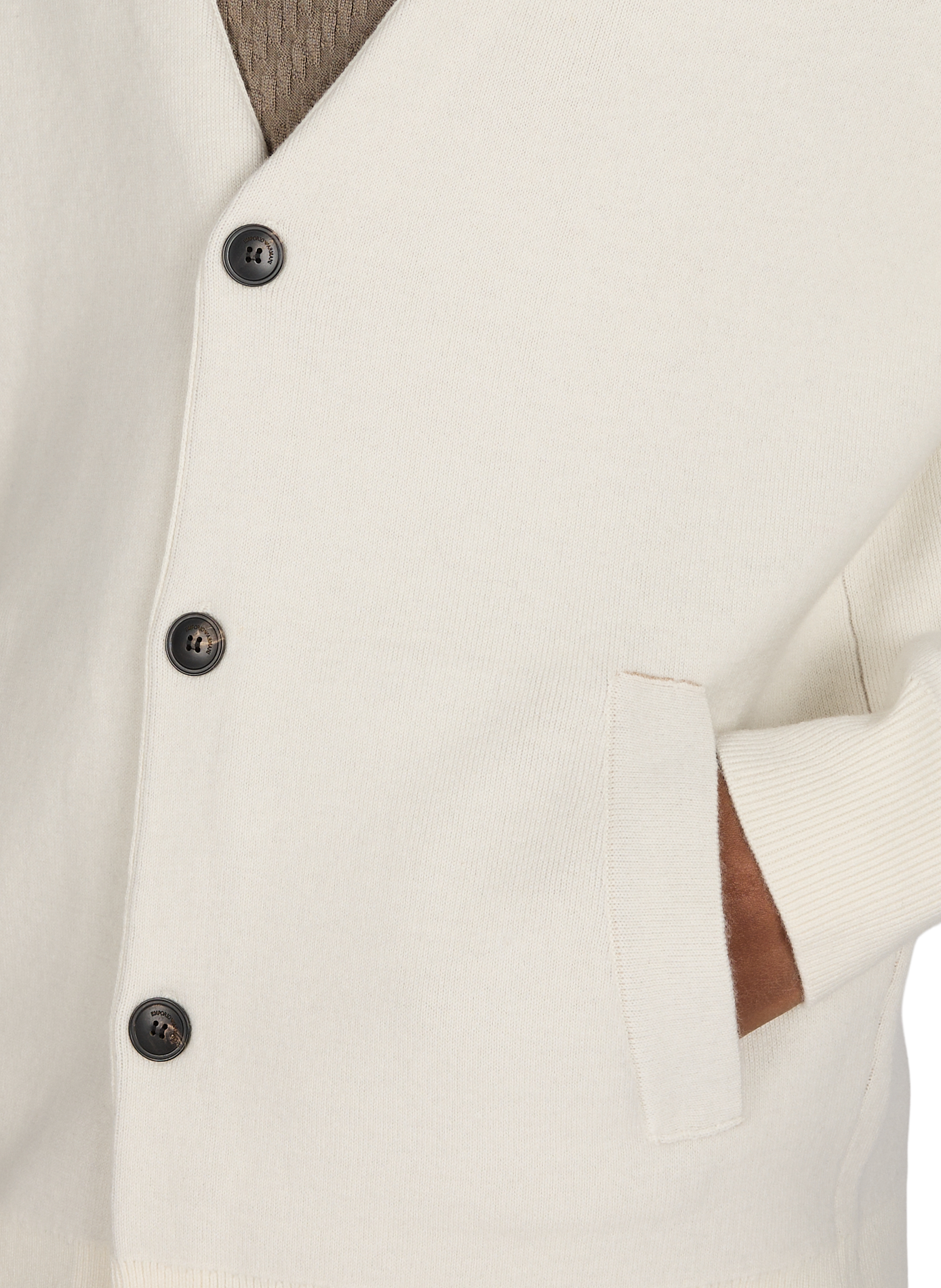 Wool cardigan EMPORIO ARMANI White