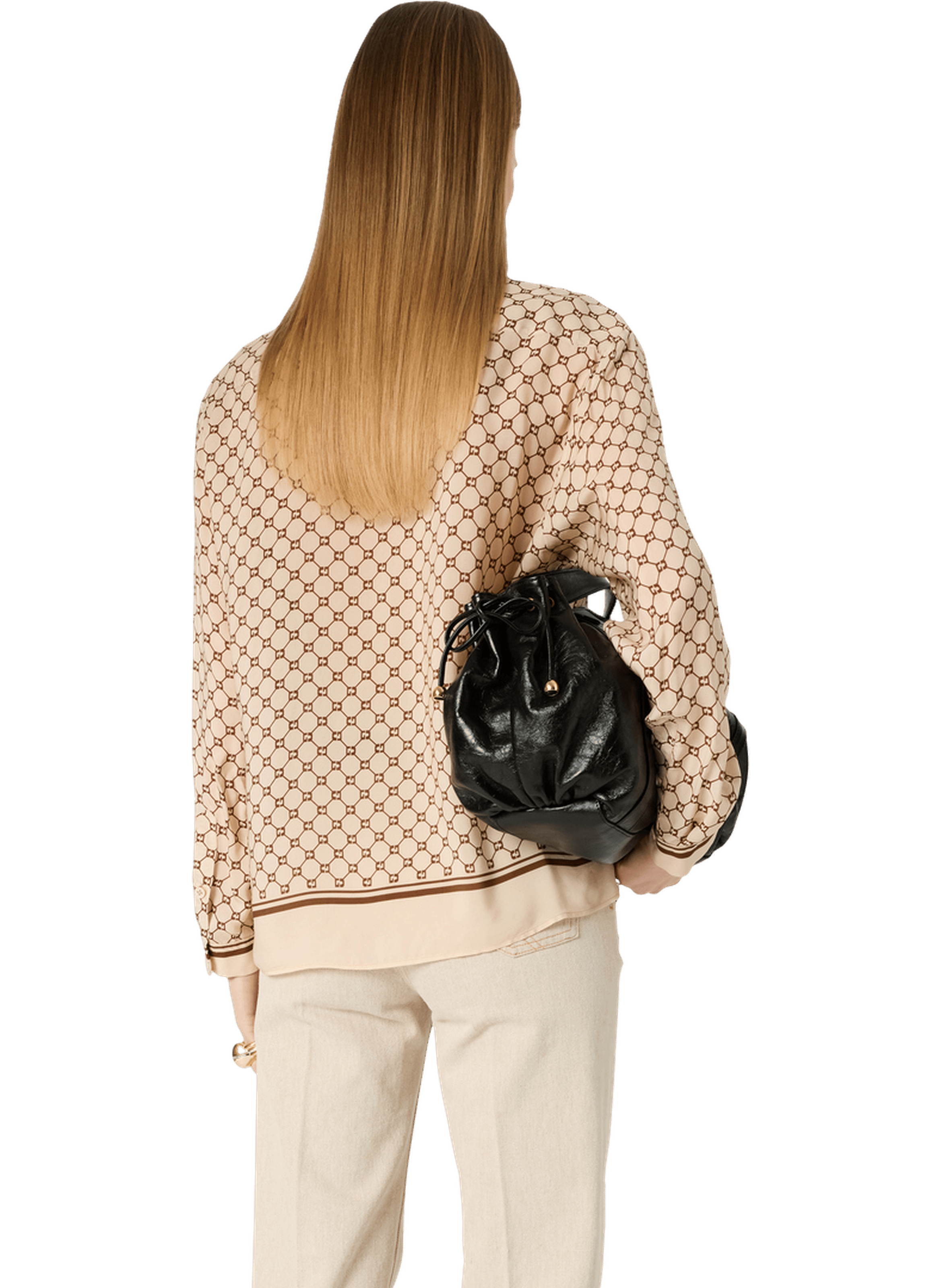 Chemise fluide à monogramme - clariane GERARD DAREL Beige