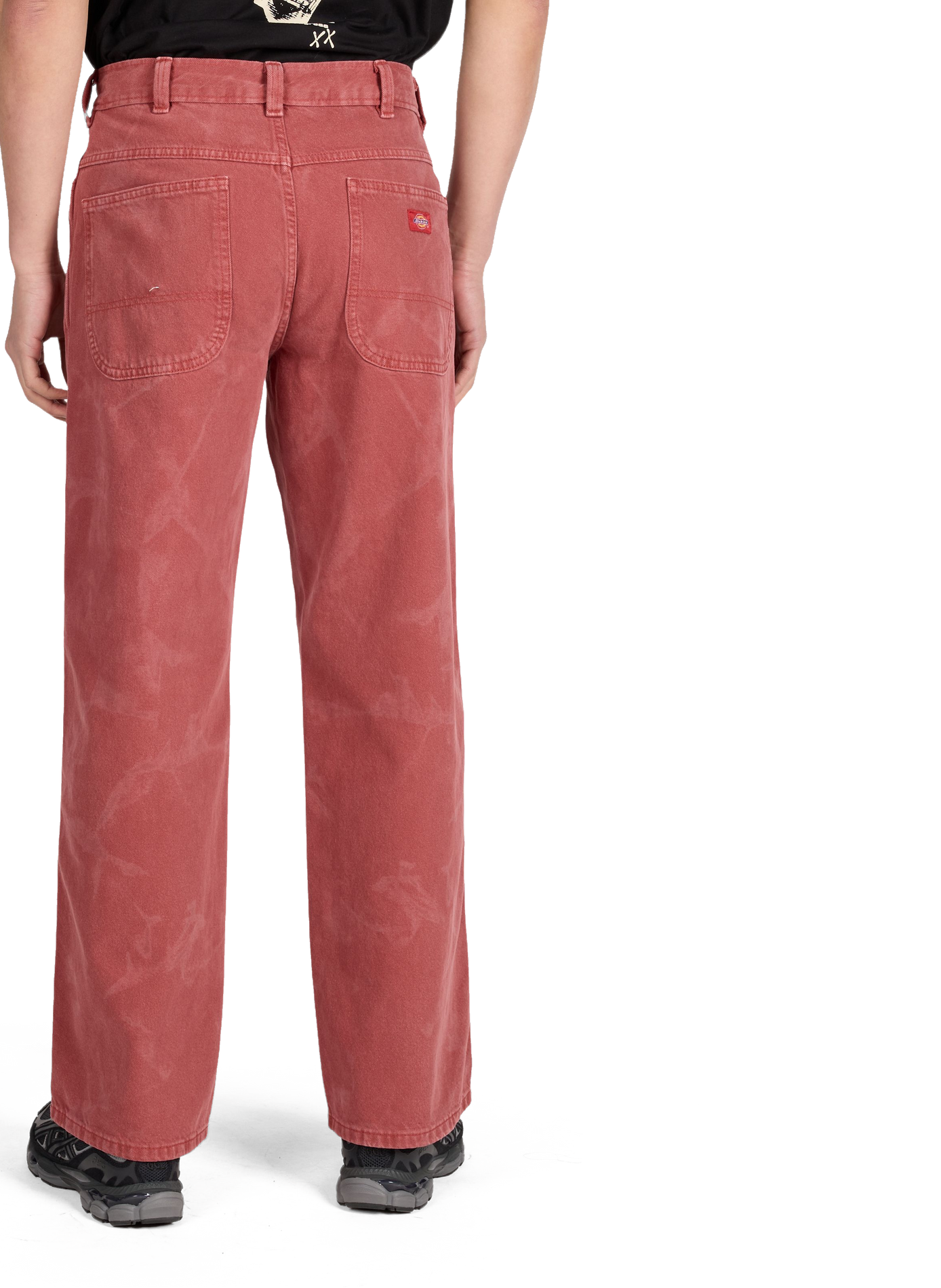 Straight leg jeans with subtle patterns in cotton. DICKIES Red