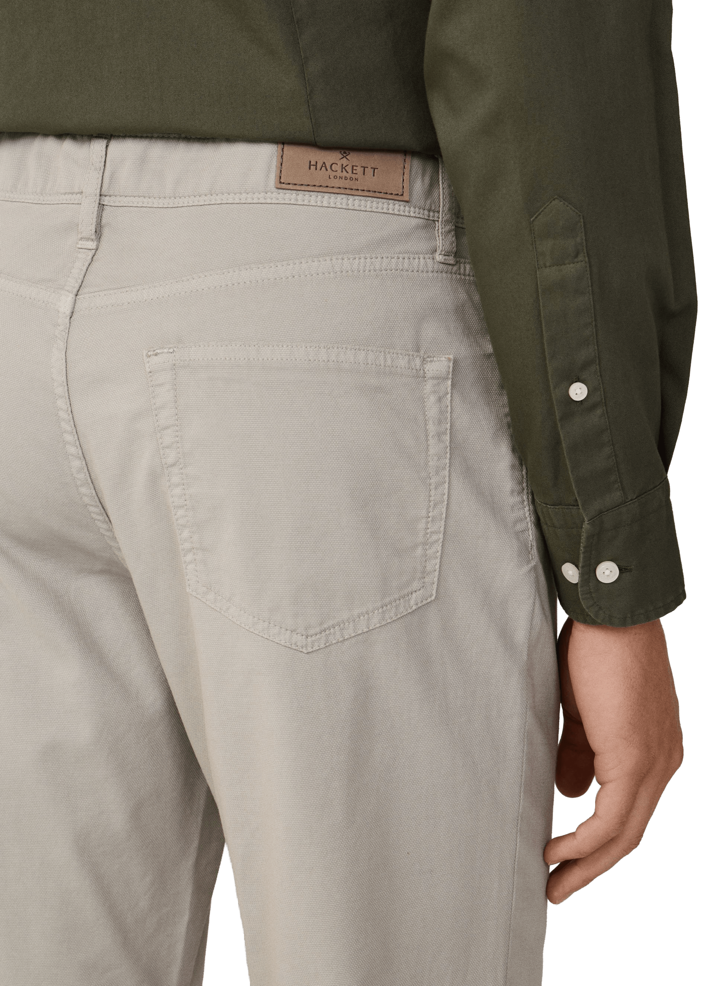 Pantalon chino en coton mélangé HACKETT Beige