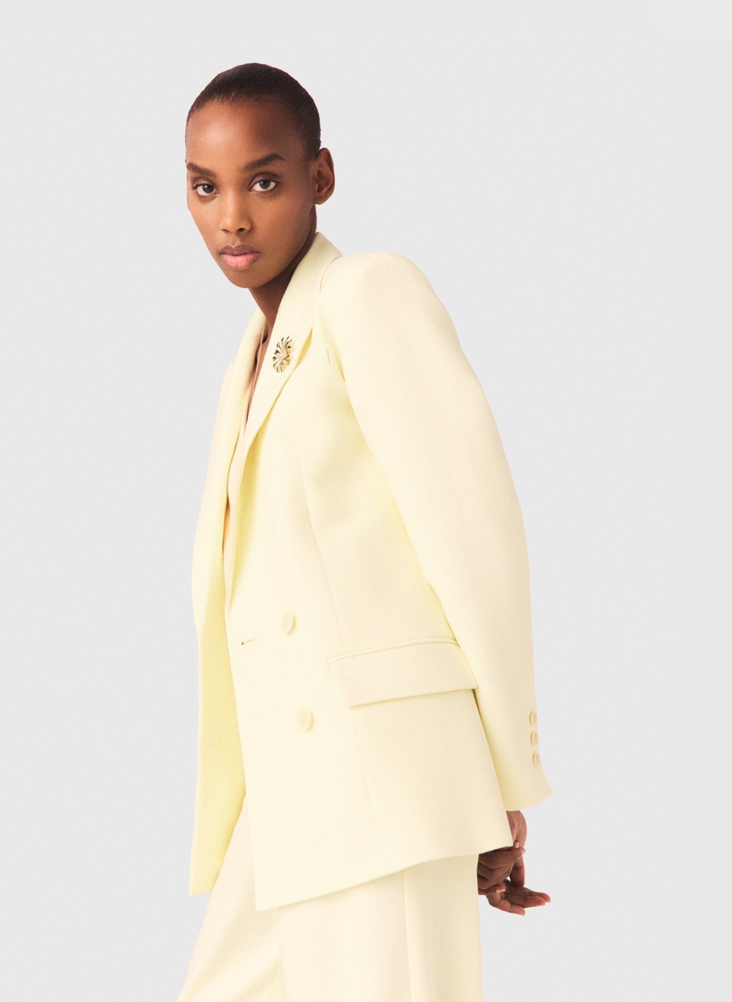 Veste de tailleur ajustée MAJE Jaune