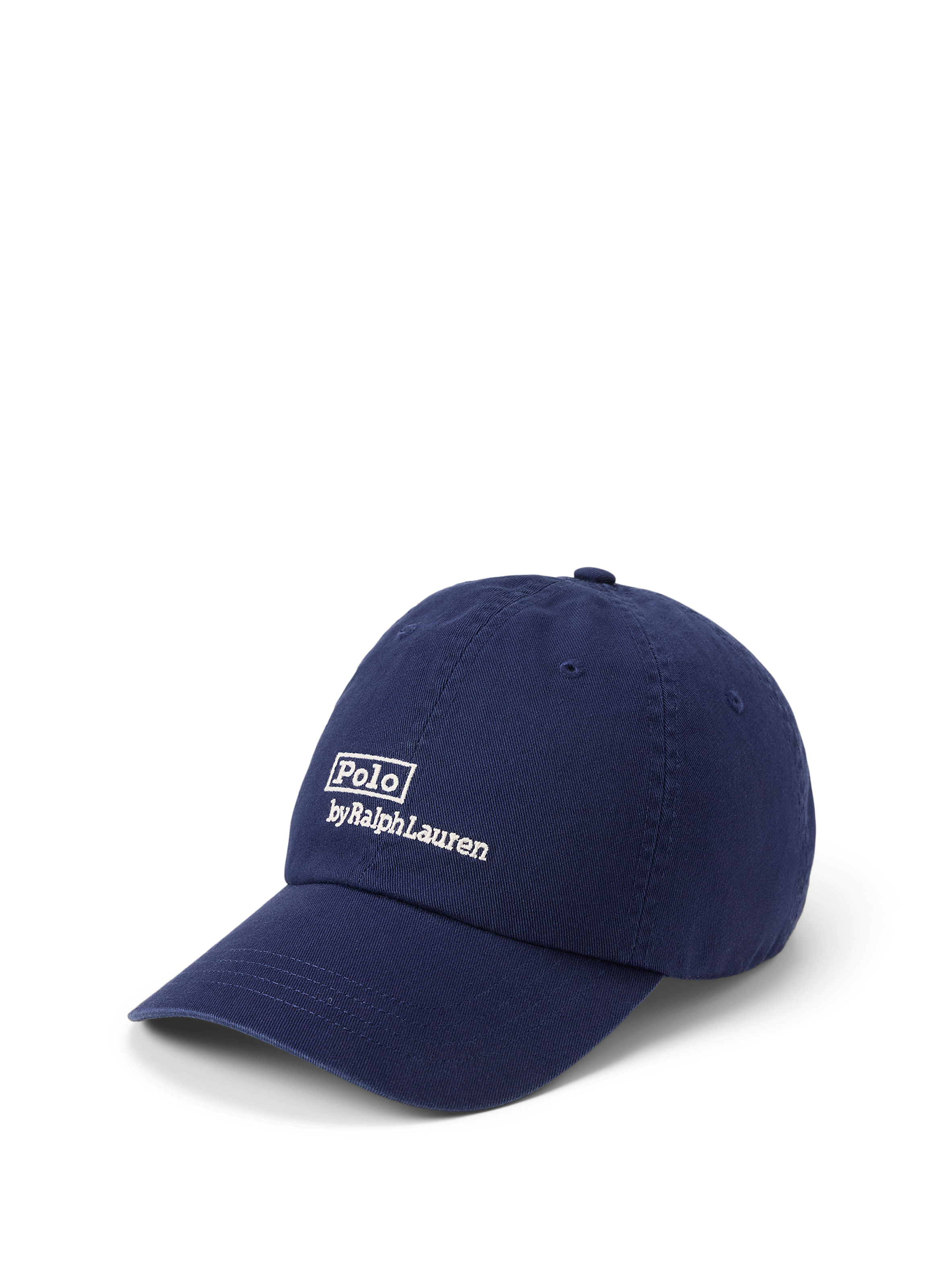 Casquette brodée en sergé de coton POLO RALPH LAUREN Bleu