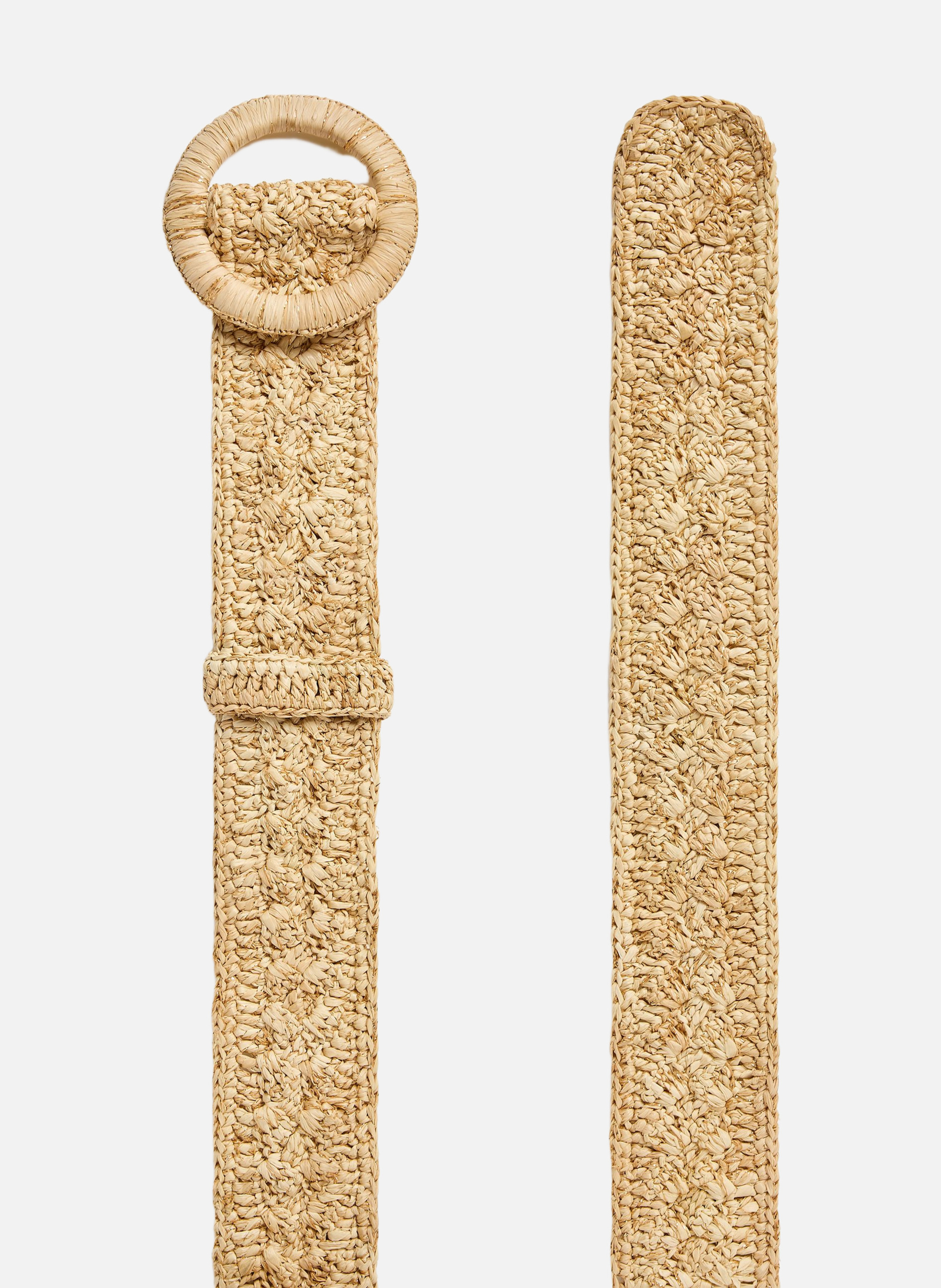 Ceinture en raphia 45mm VANESSA BRUNO Beige