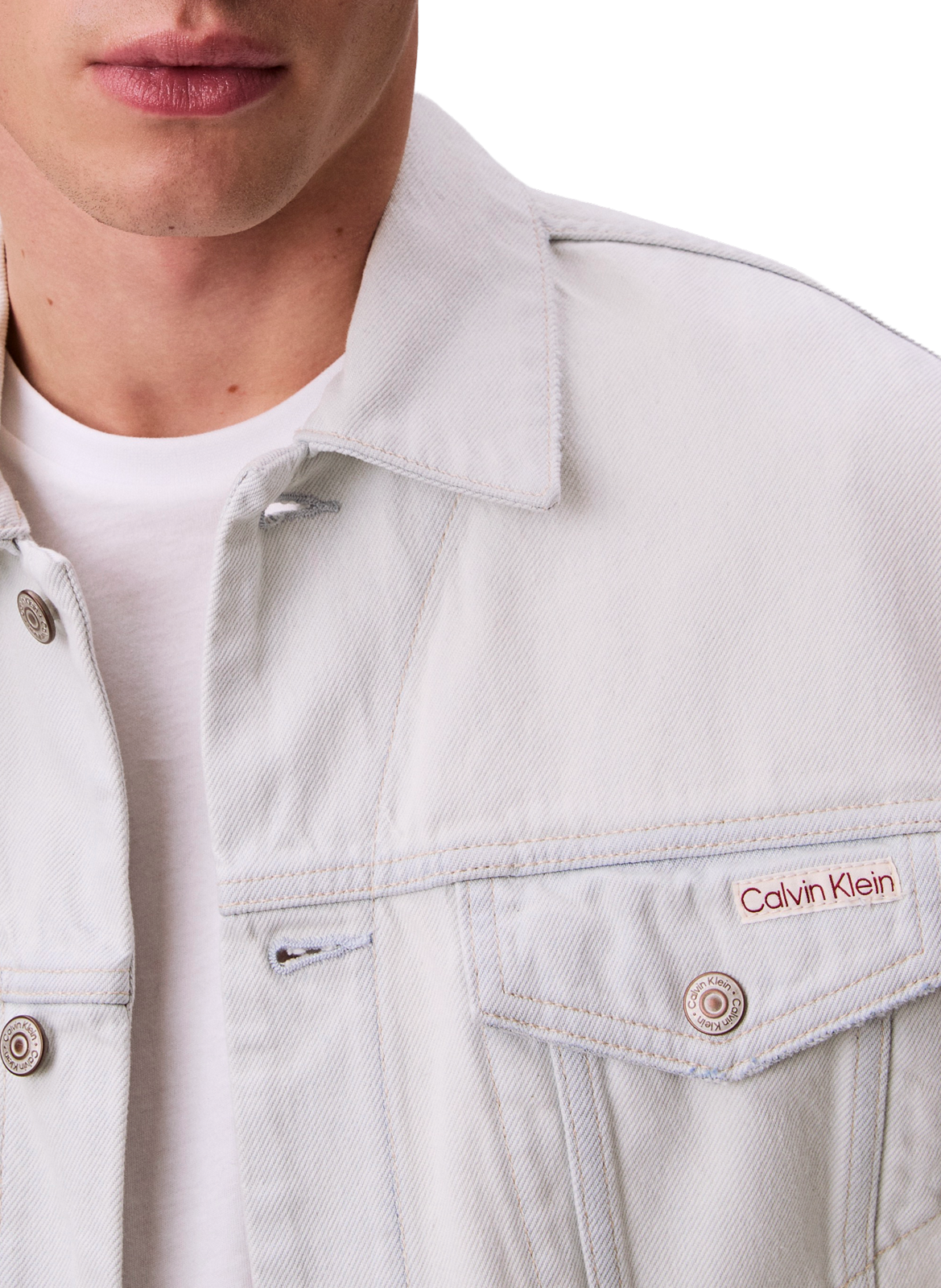 Cropped denim jacket CALVIN KLEIN Blue