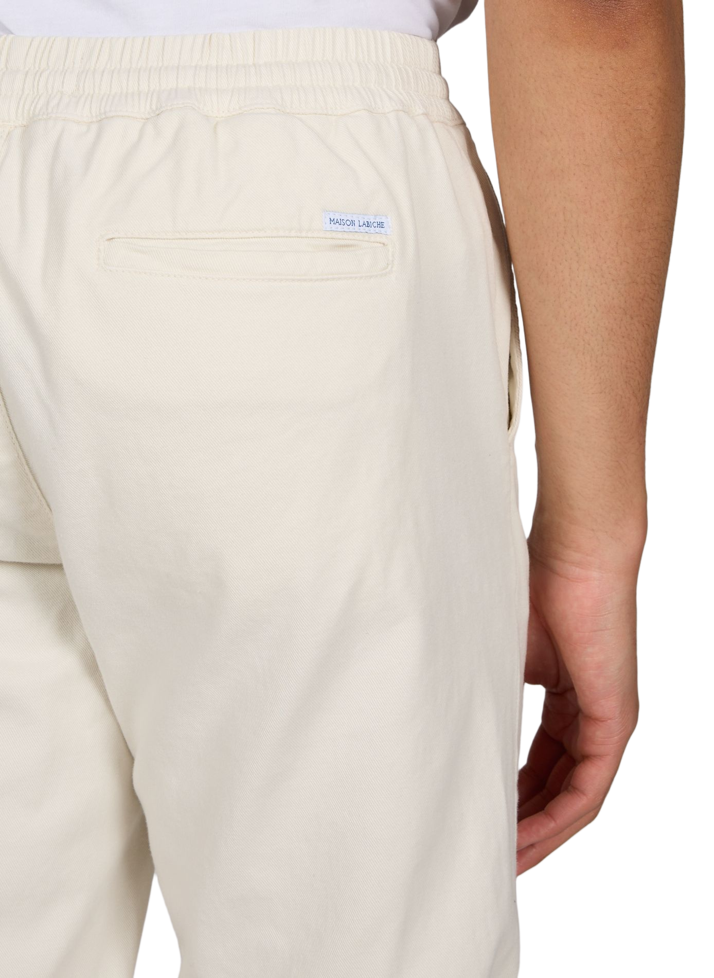 Arcade straight-leg pants in mixed cotton MAISON LABICHE White