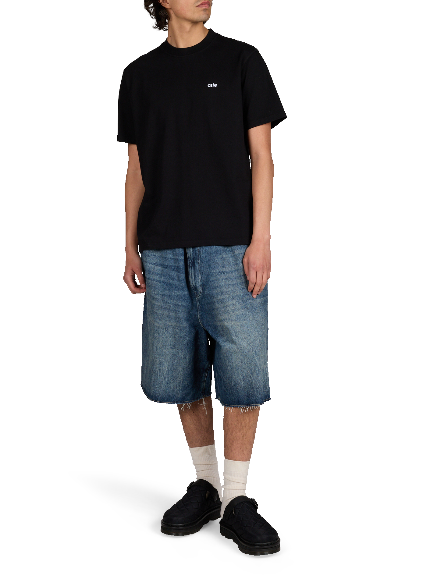 Cotton T-shirt with printed back ARTE ANTWERP Black