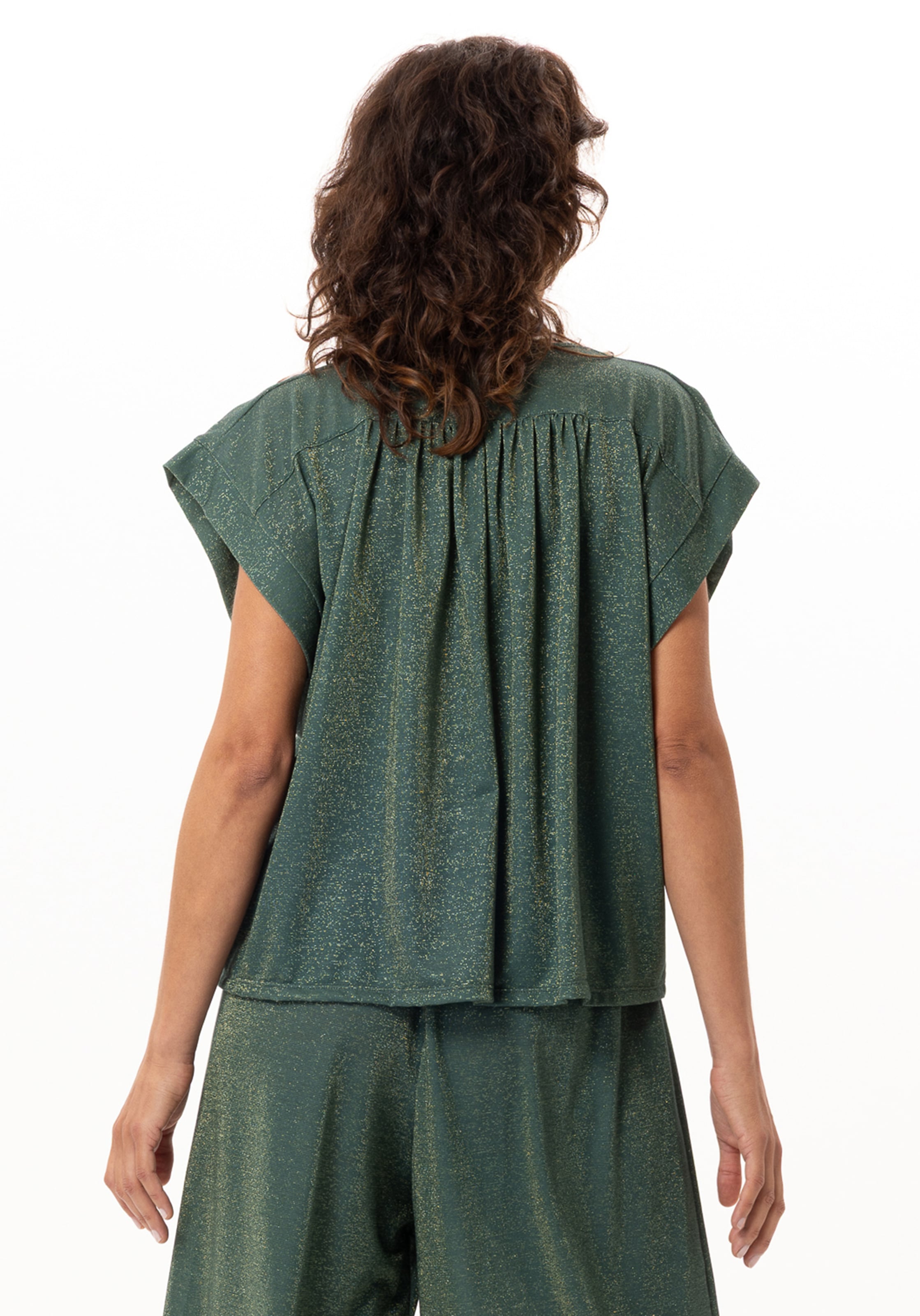 Tee-shirt en maille lurex coco 230 LE CHAT Vert