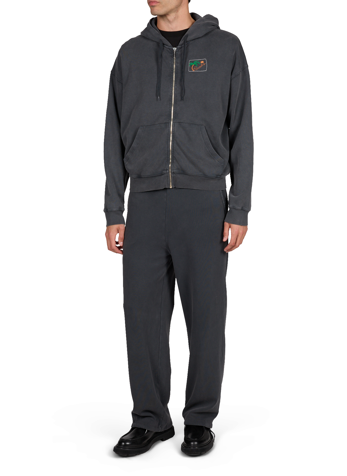 Sweatshirt brodé Gourgaud Palm en coton  MAISON LABICHE Noir