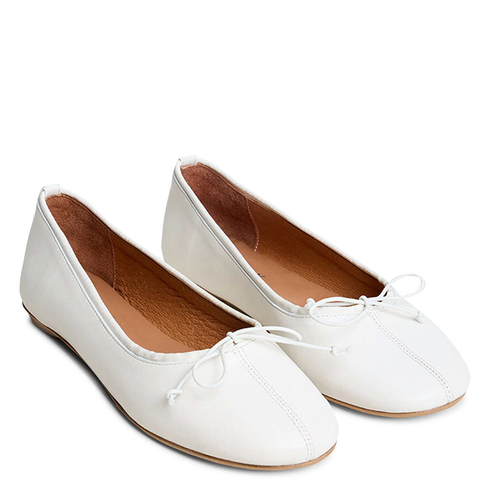 Ballerines en cuir dallette JONAK Blanc