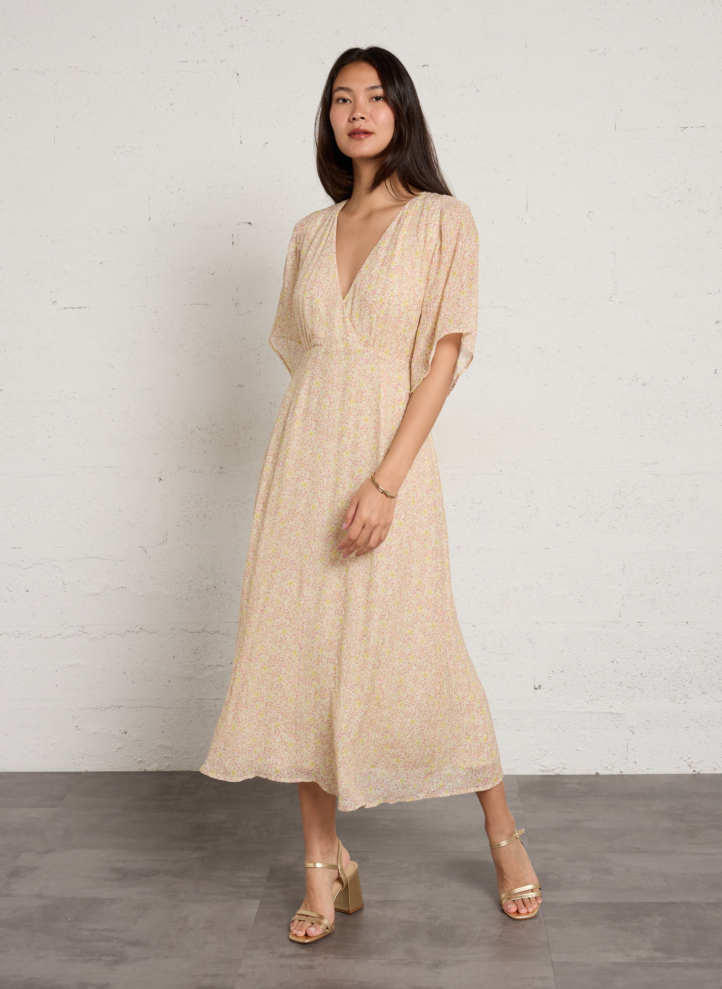 Robe midi à imprimé fleuri balma MAISON 123 Jaune