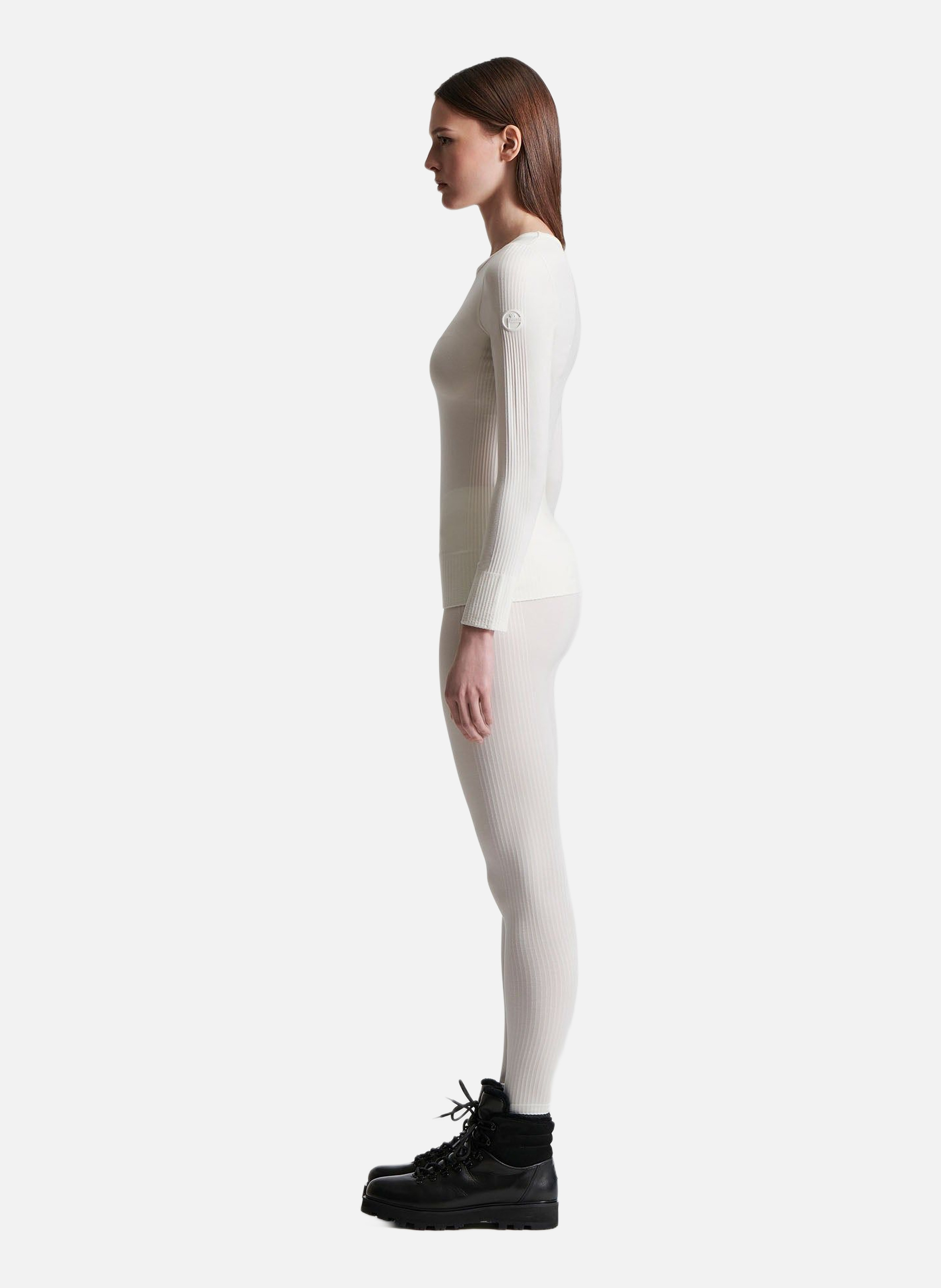 Trui met ronde hals en regular fit | Wit FUSALP Dames