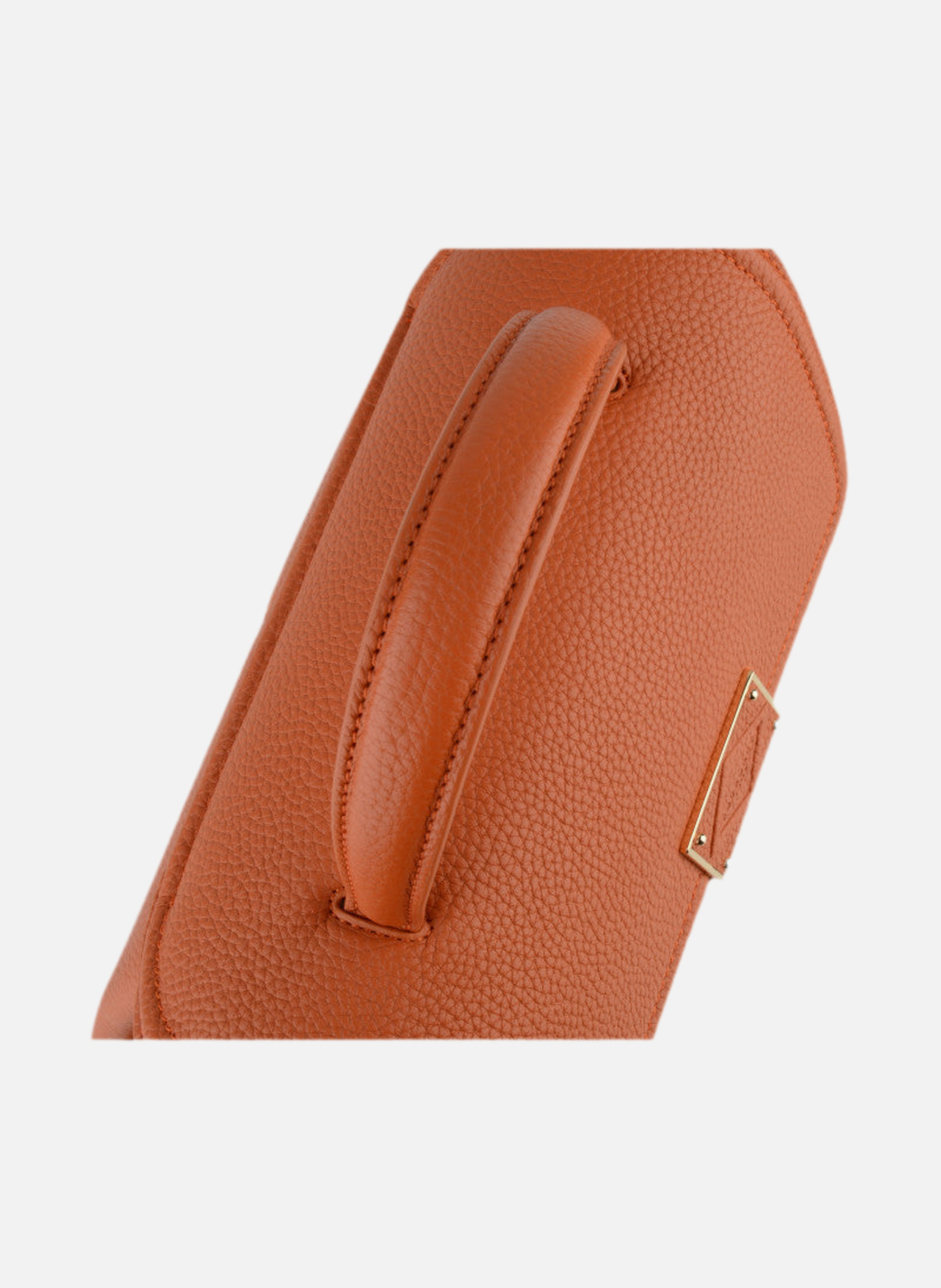Carat | sac à main gm en cuir de vachette POURCHET Orange