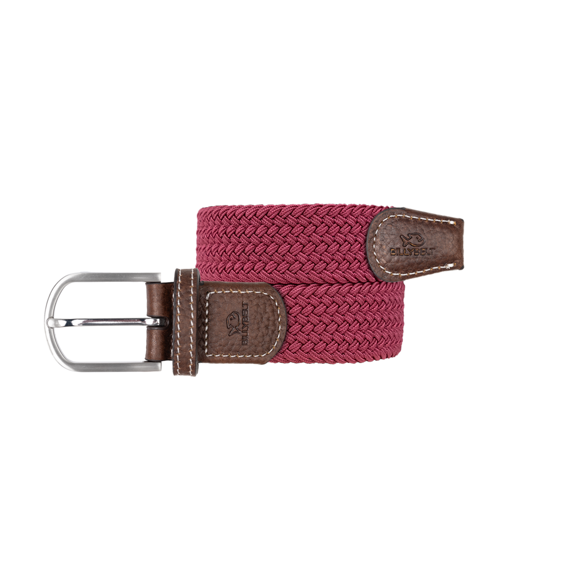 Ceinture tressée élastique unie BILLYBELT Rouge