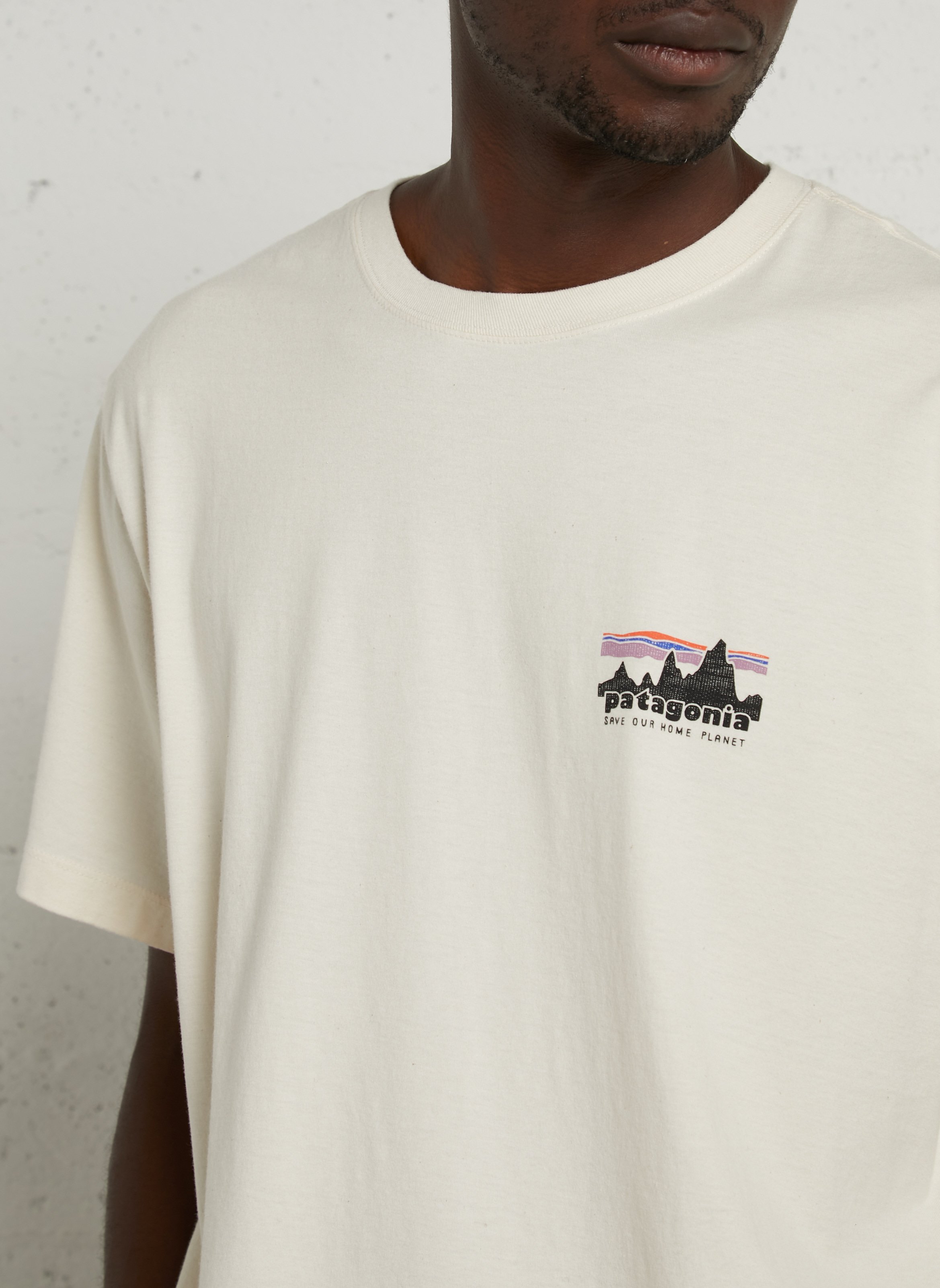 Tee-shirt droit en coton biologique PATAGONIA Beige