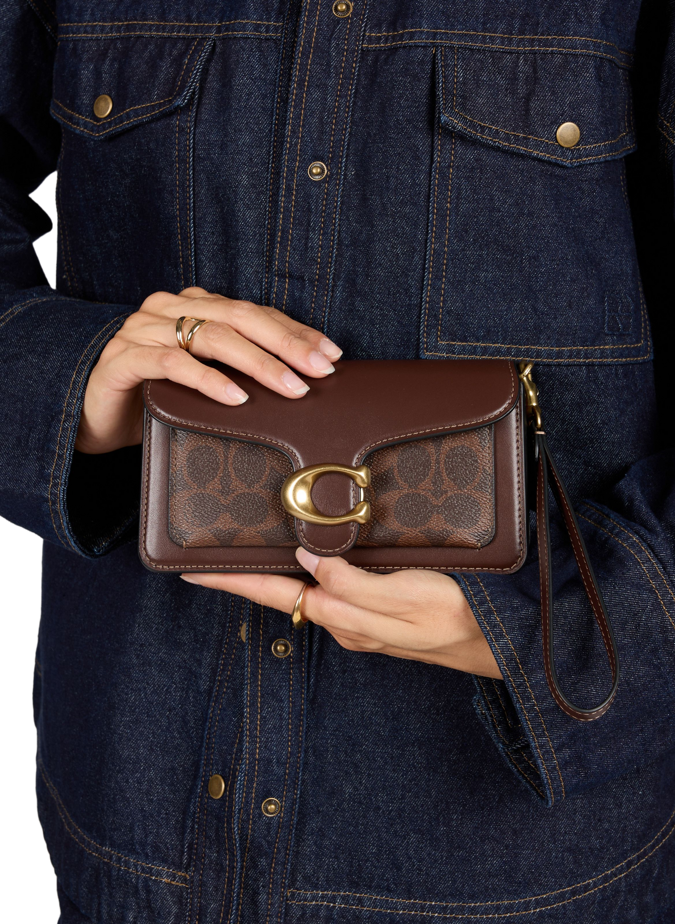 Handtasche Tabby Chain 19 zweifarbig COACH Braun