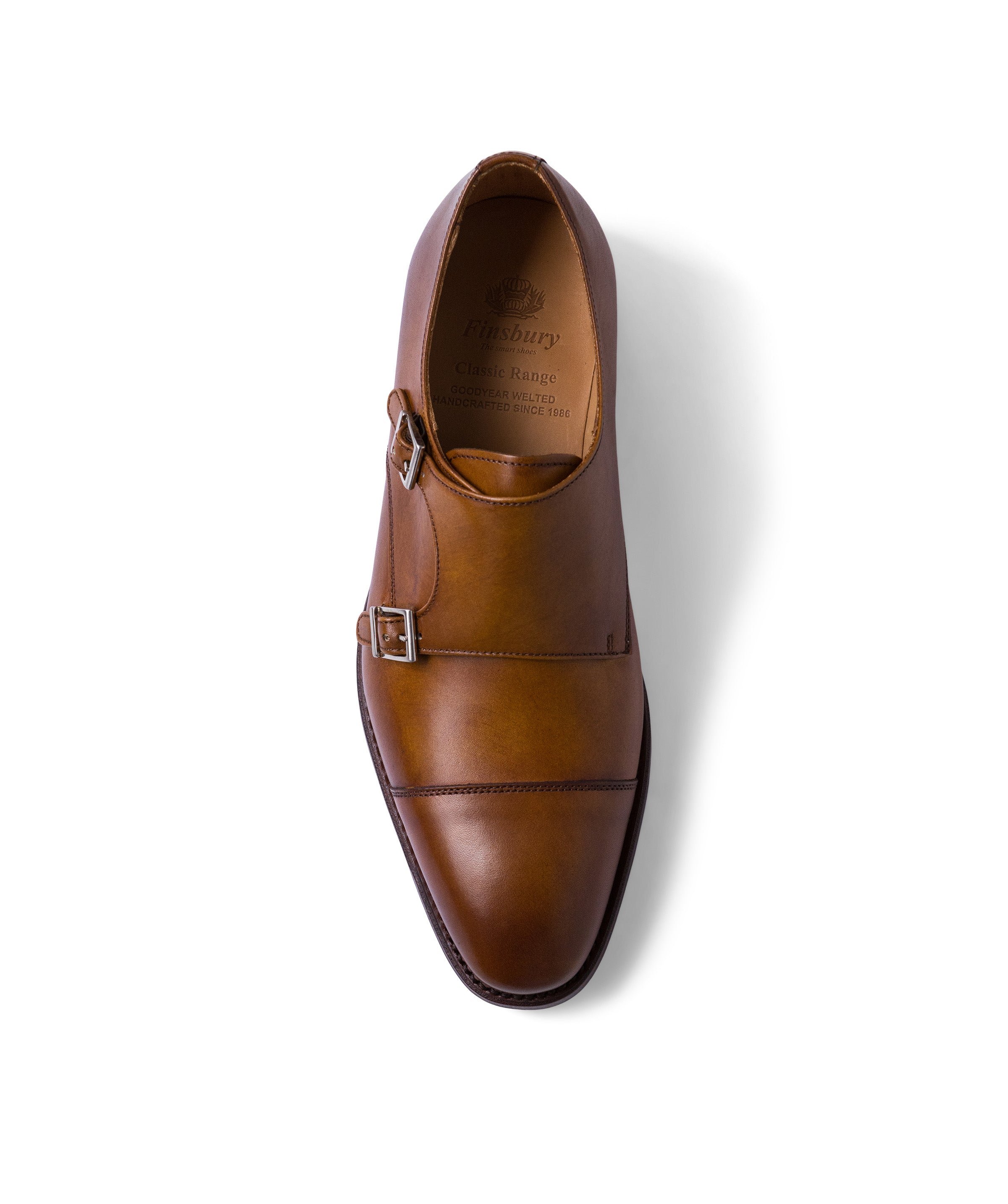Chaussure monk en cuir cambridge FINSBURY Marron