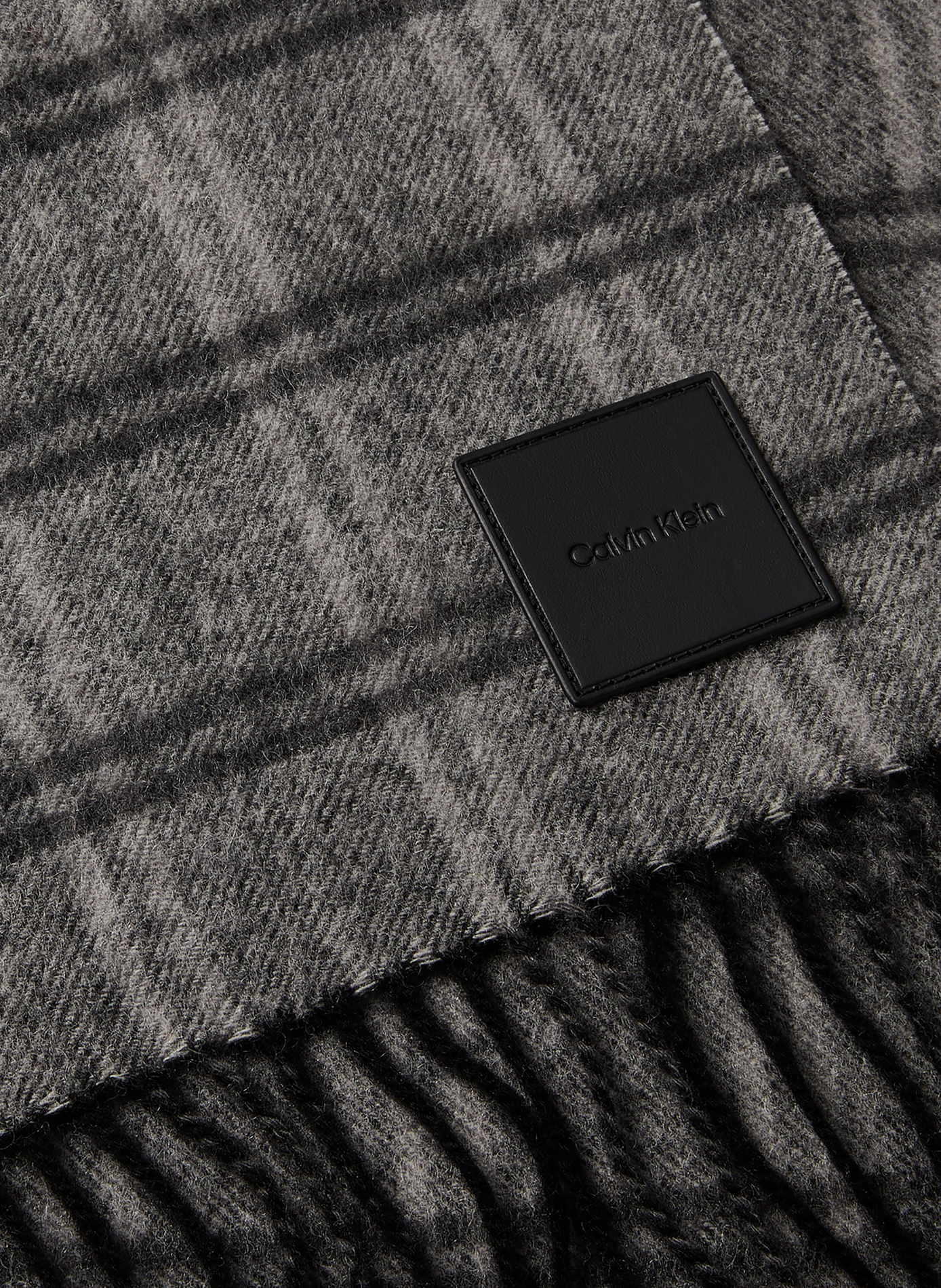 Echarpe à carreaux en laine CALVIN KLEIN Schwarz