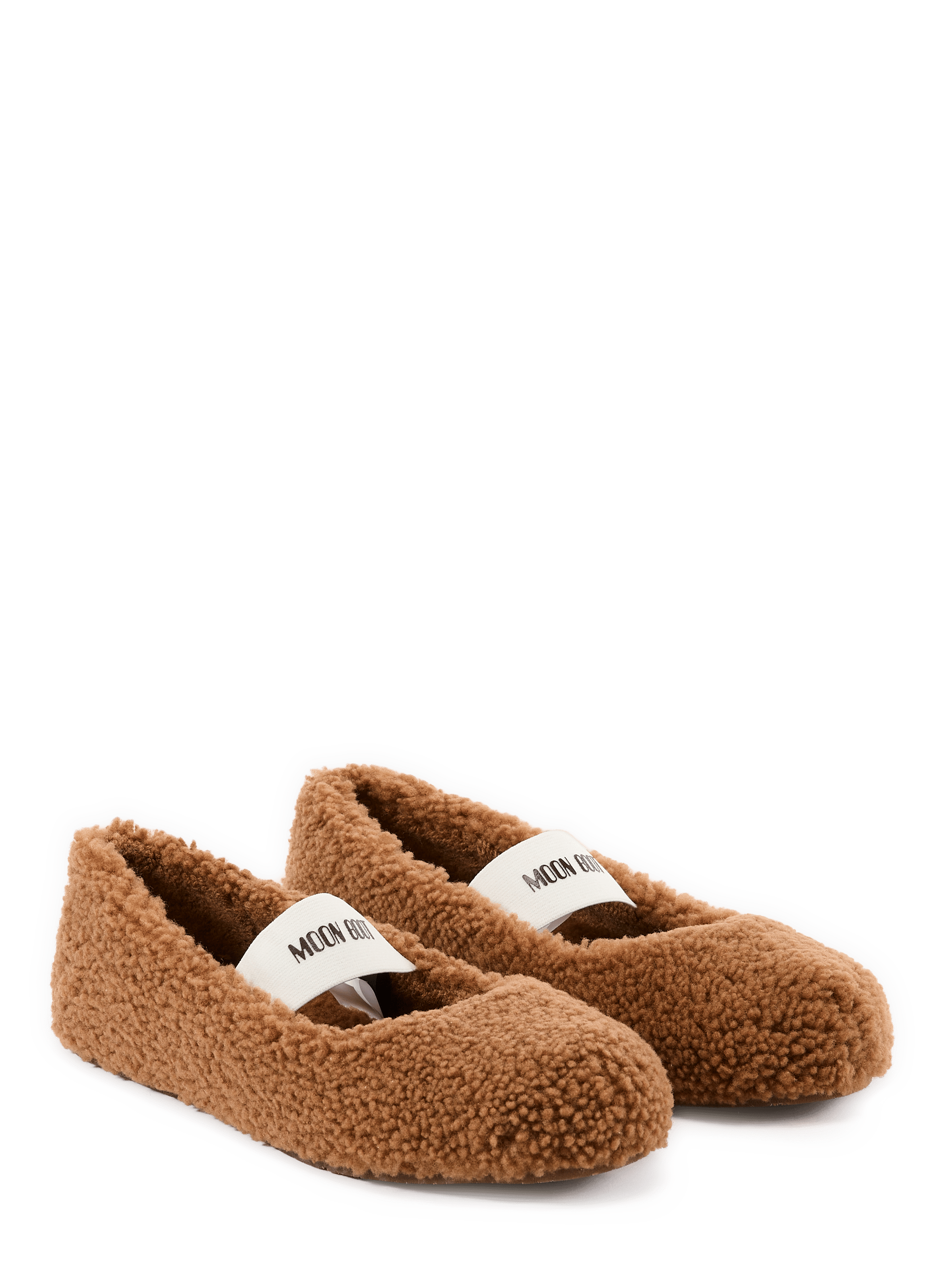 Ballerines en cuir aspect duveteux  MOON BOOT Brown