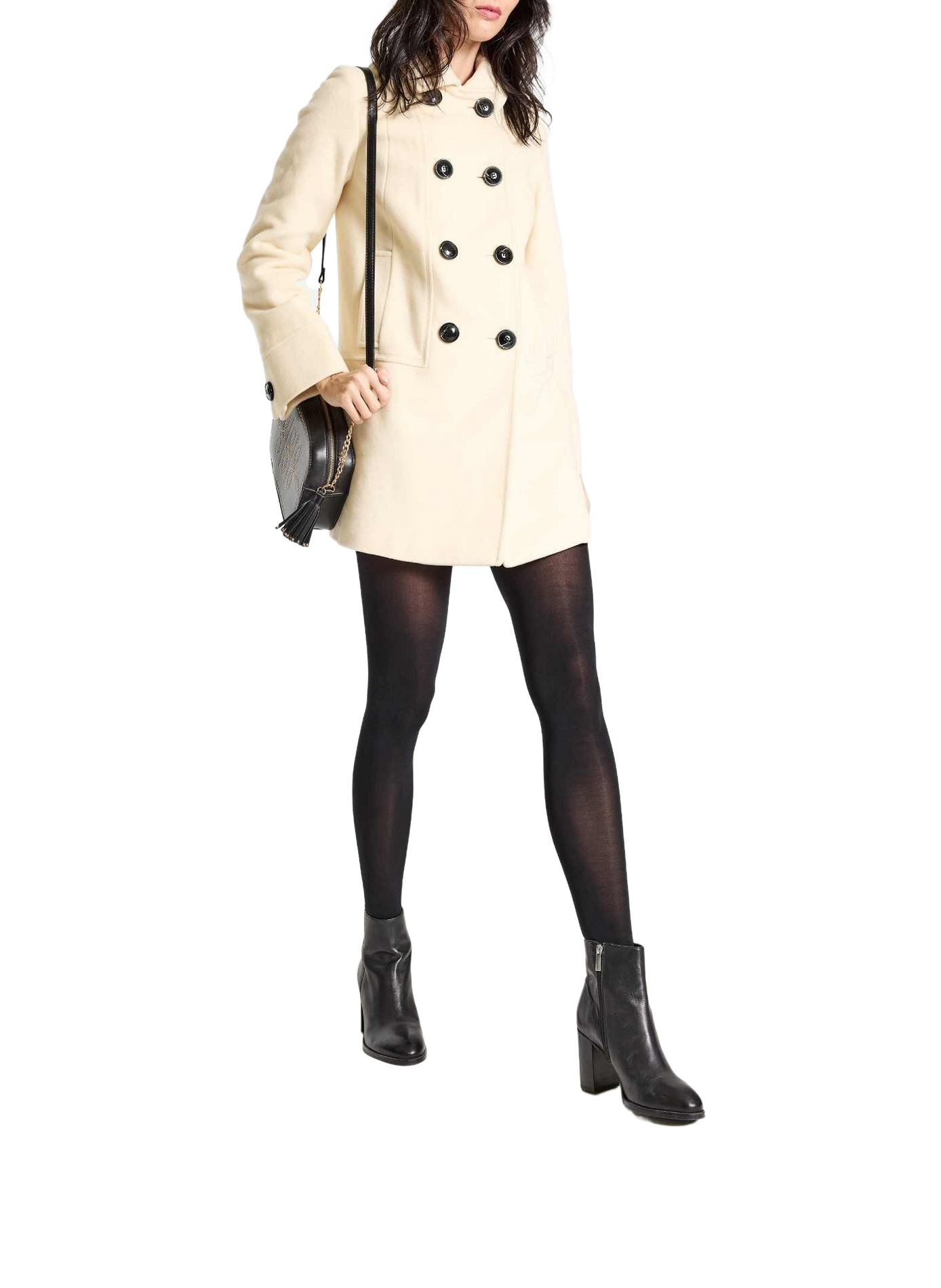 Satin-finish opaque tights LE BOURGET Black