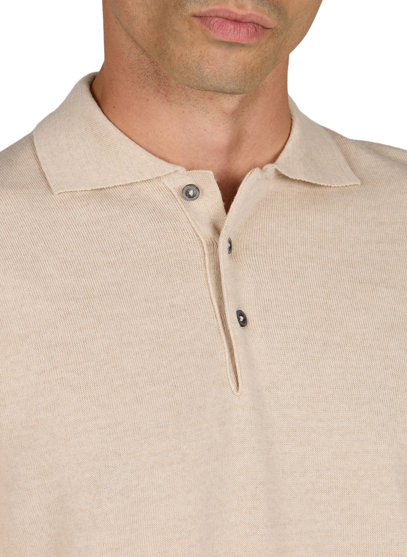 Organic cotton round-neck jumper AURELIEN Beige