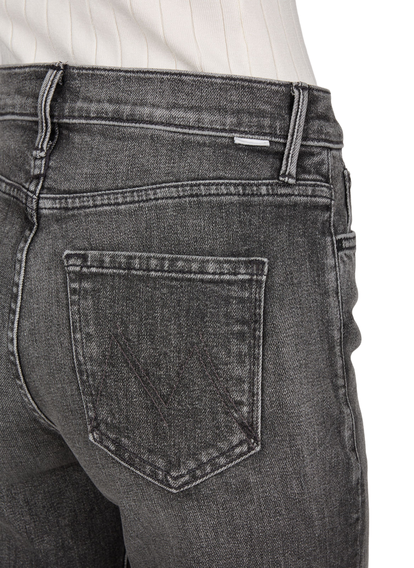 Straight Leg The Kick It jeans in a cotton blend MOTHER Grey