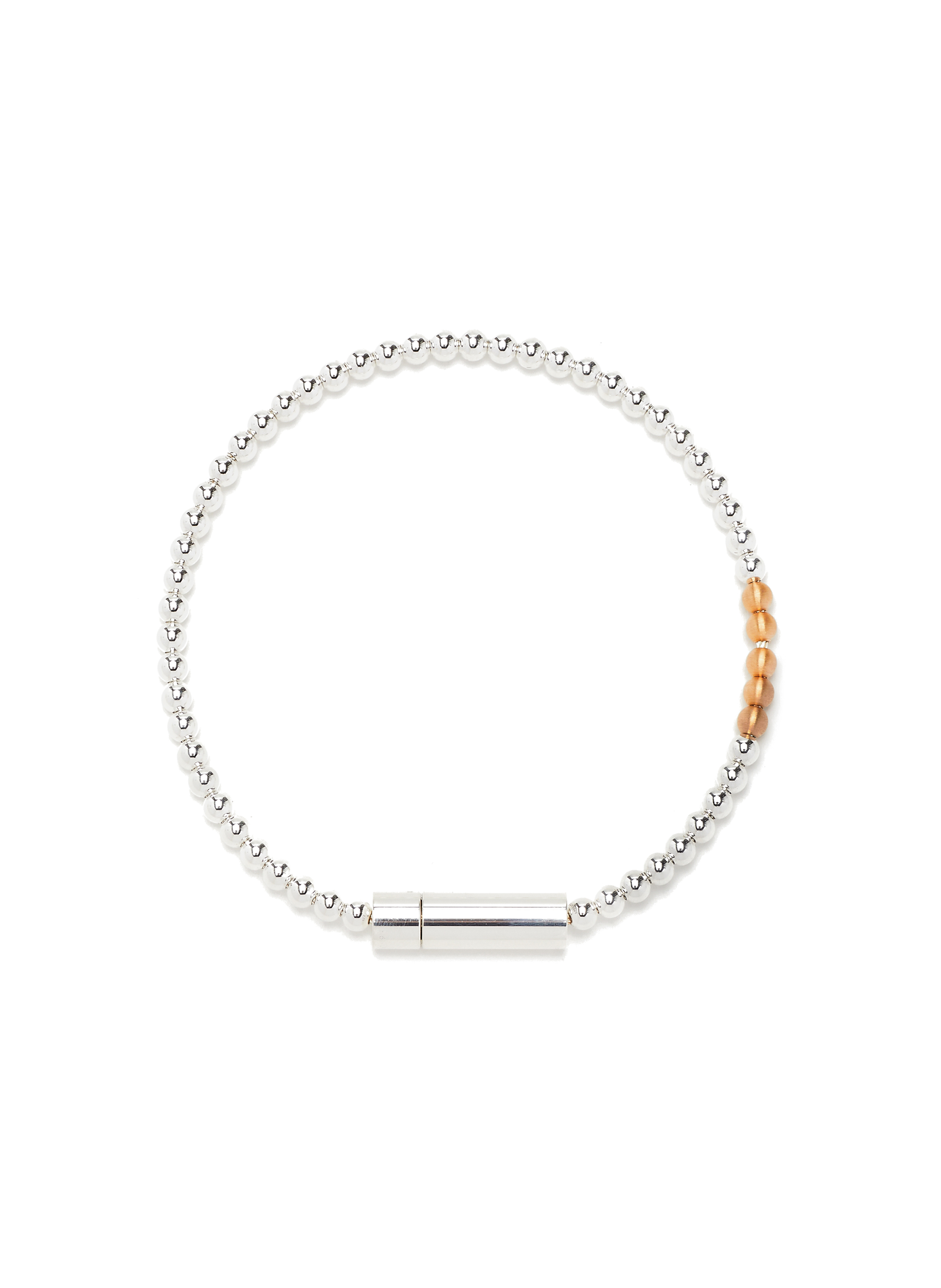 LE GRAMME Bracelet beads le 11g en argent et or lisses polis Multicolore