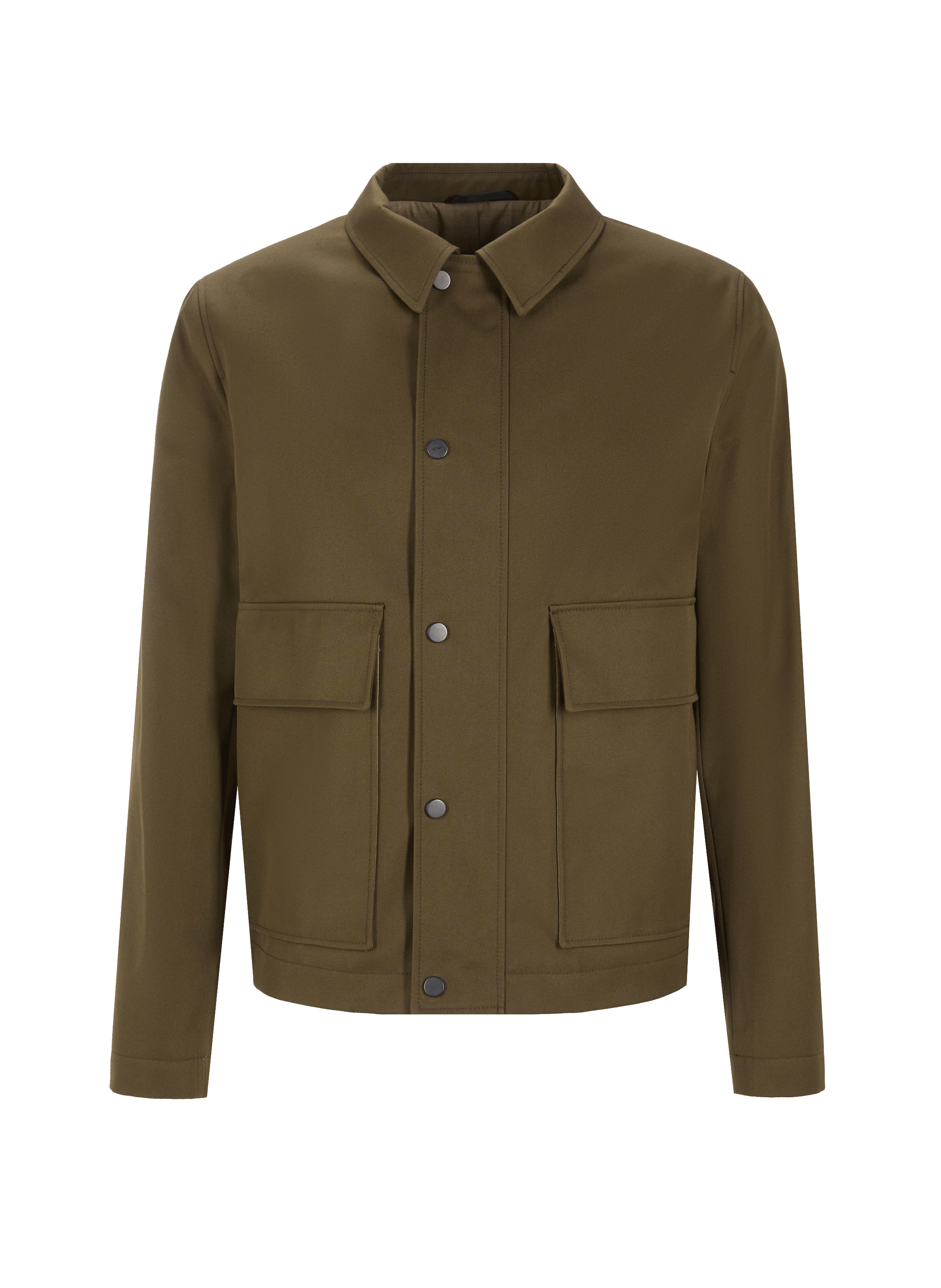 Veste droite en coton mélangé