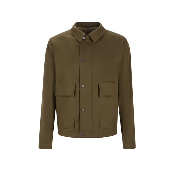 Veste droite en coton mélangé