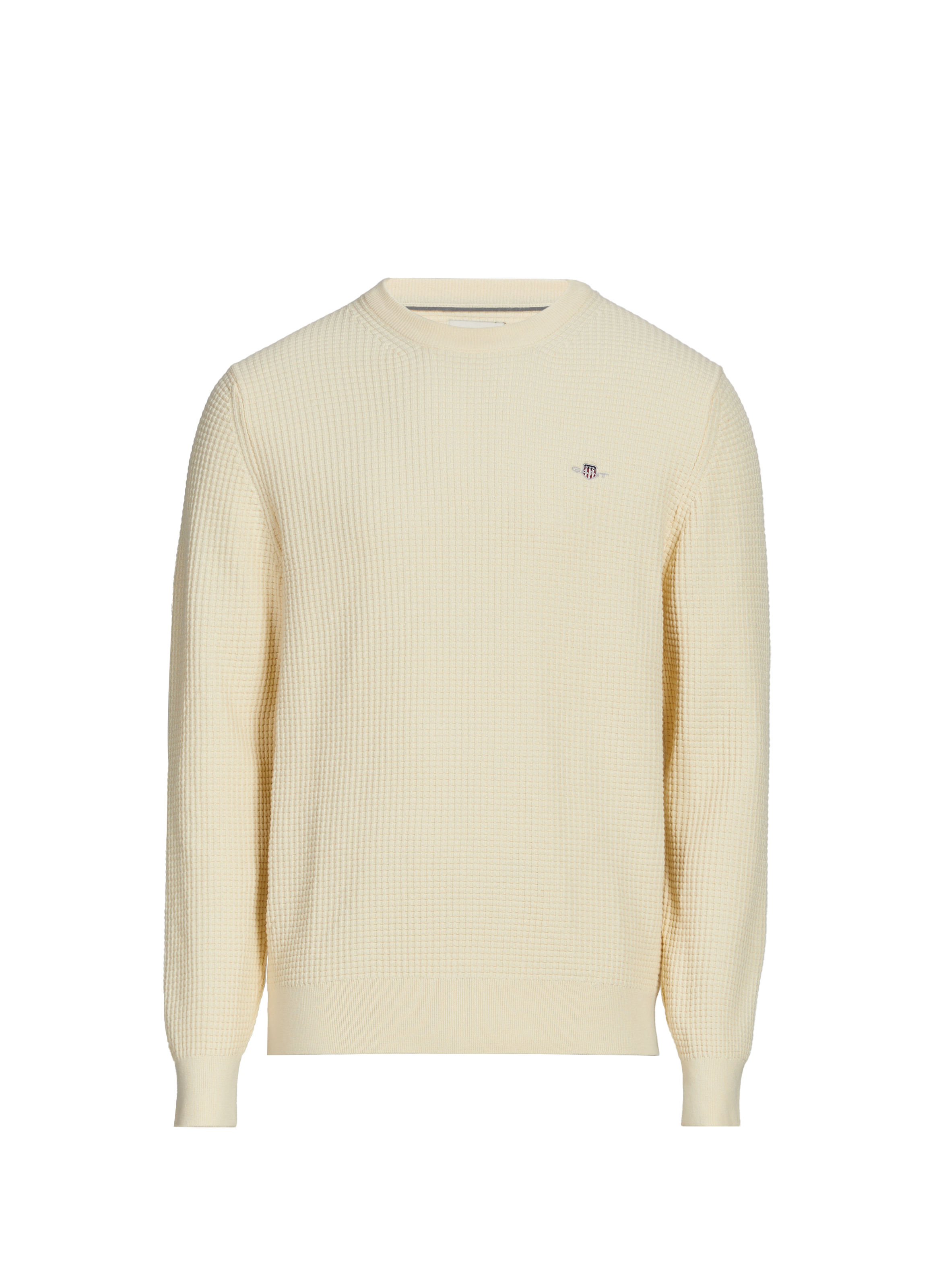Textured knit polo Beige