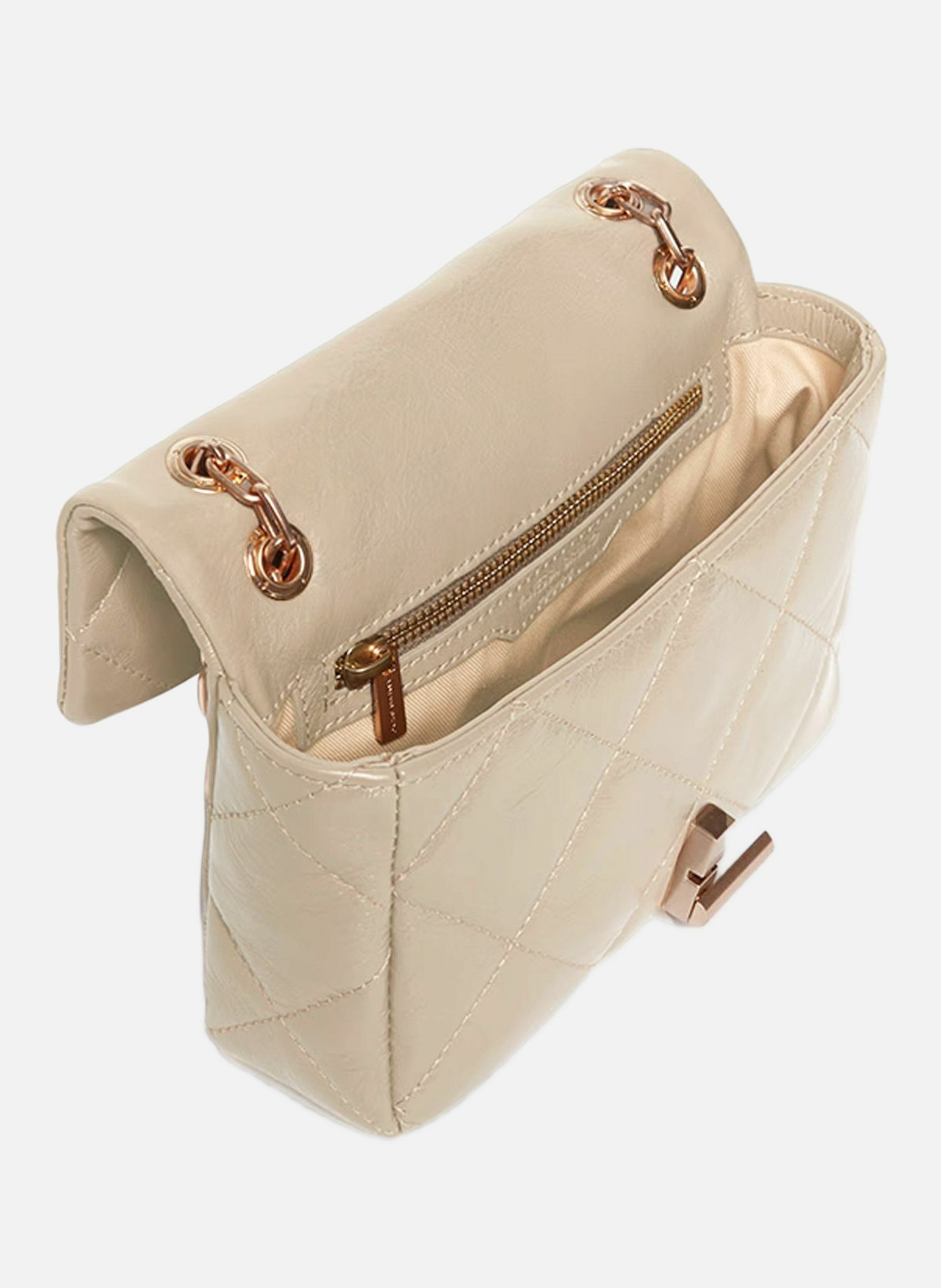 Moyen sac moon en cuir VANESSA BRUNO Beige