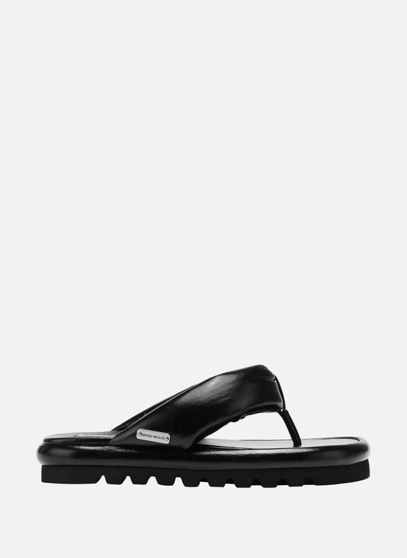 Tongs hilary Noir by NAKED WOLFE NAKED WOLFE Tongs hilary Noir