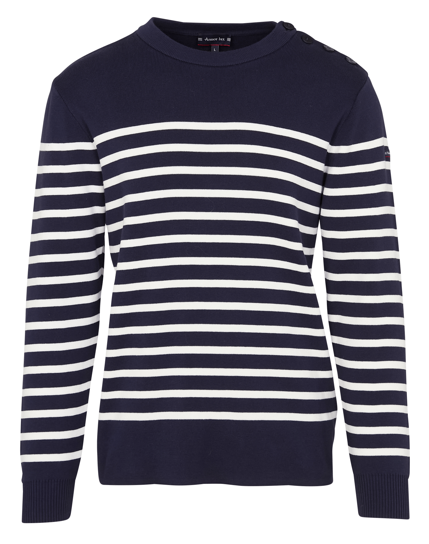 Marinière col rond slim-fit en maille de coton ARMOR-LUX Multicolore