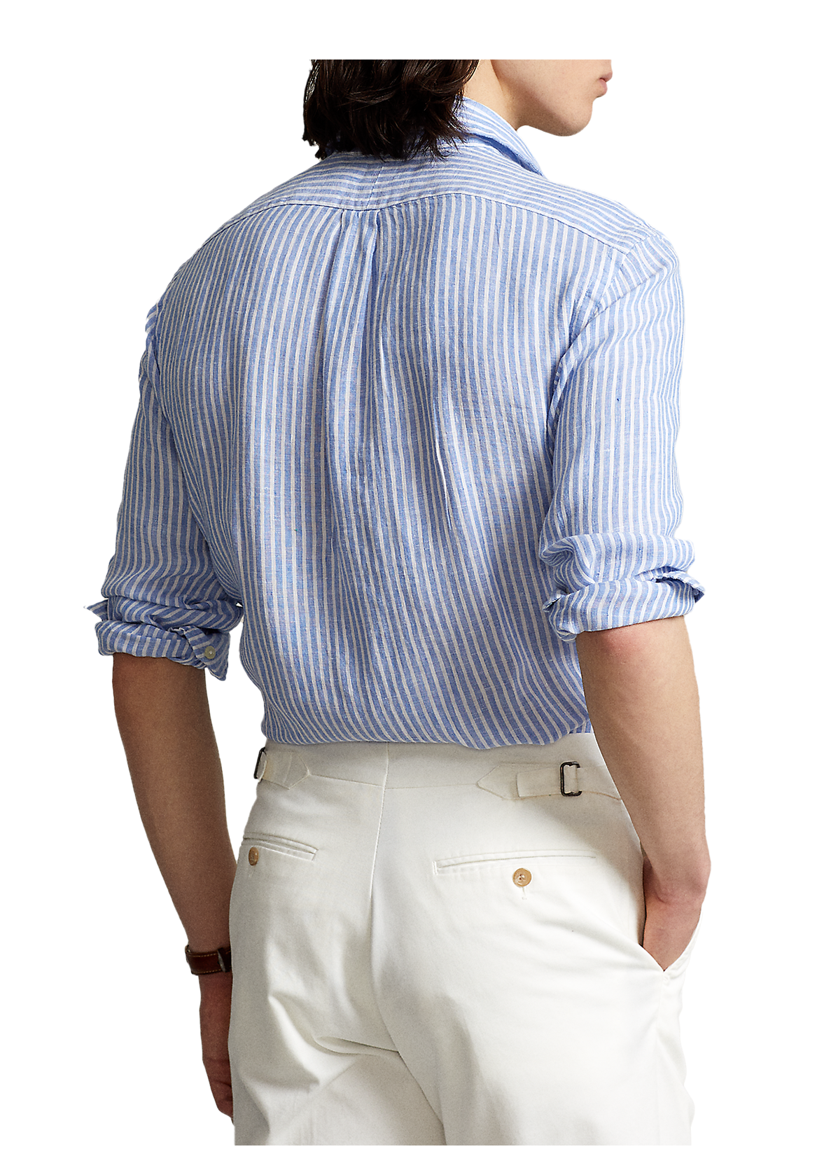 Chemise rayé en lin POLO RALPH LAUREN Bleu