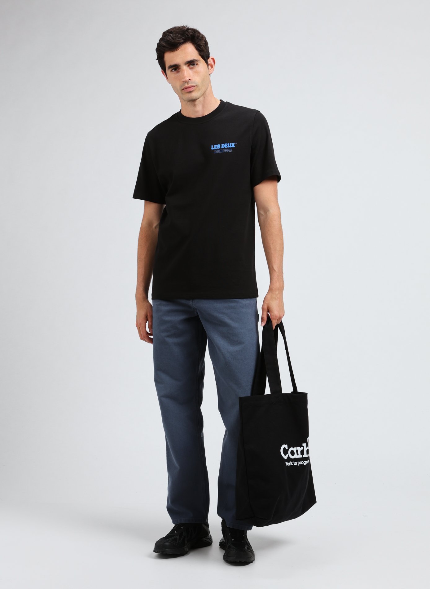 T-shirt imprimé en coton  LES DEUX Noir