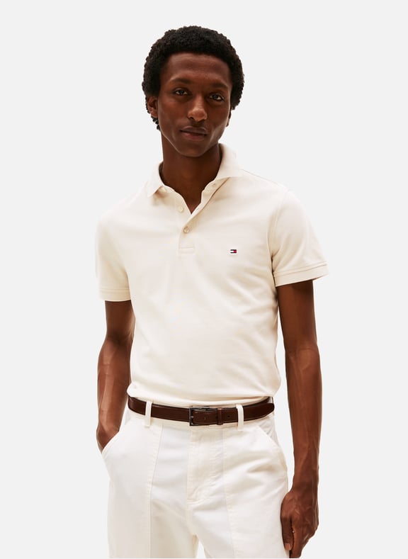 Iconic 1985 cotton piqué polo shirt Beige by TOMMY HILFIGER TOMMY HILFIGER Iconic 1985 cotton piqué polo shirt Beige