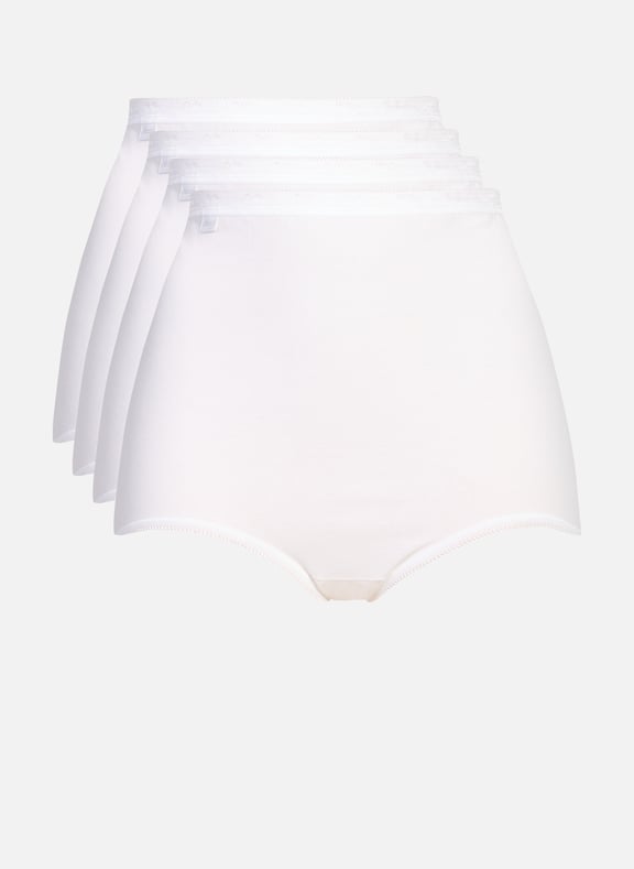 Set of 4 plain panties White by SLOGGI SLOGGI Set of 4 plain panties White