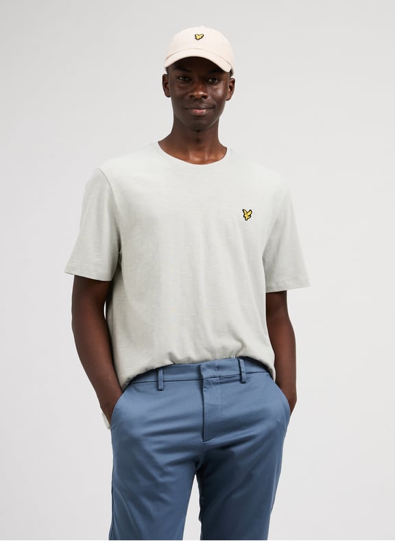 Cotton T-shirt with Slub logo Grey by LYLE & SCOTT LYLE & SCOTT Cotton T-shirt with Slub logo Grey